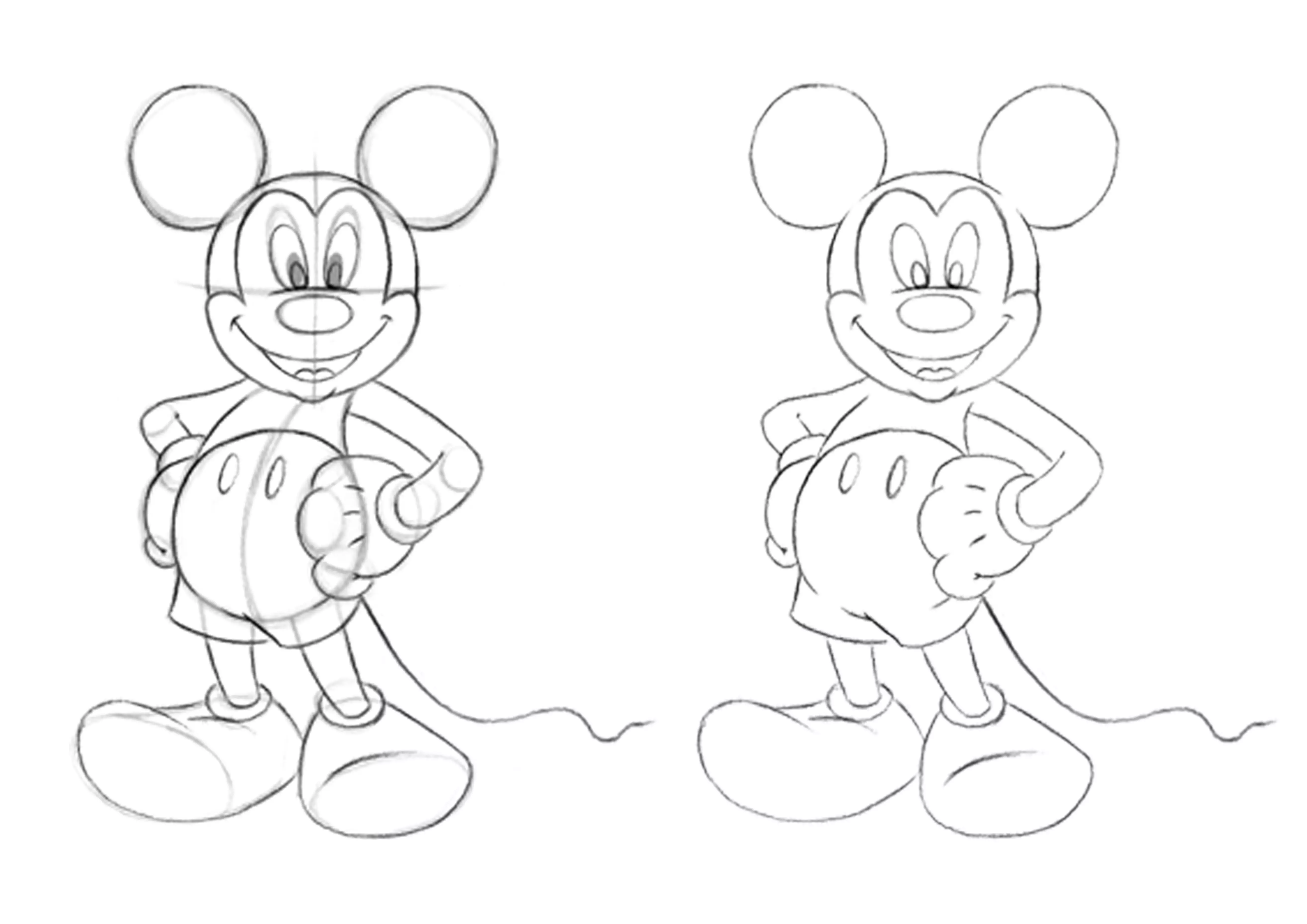 dessin des détails de mickey