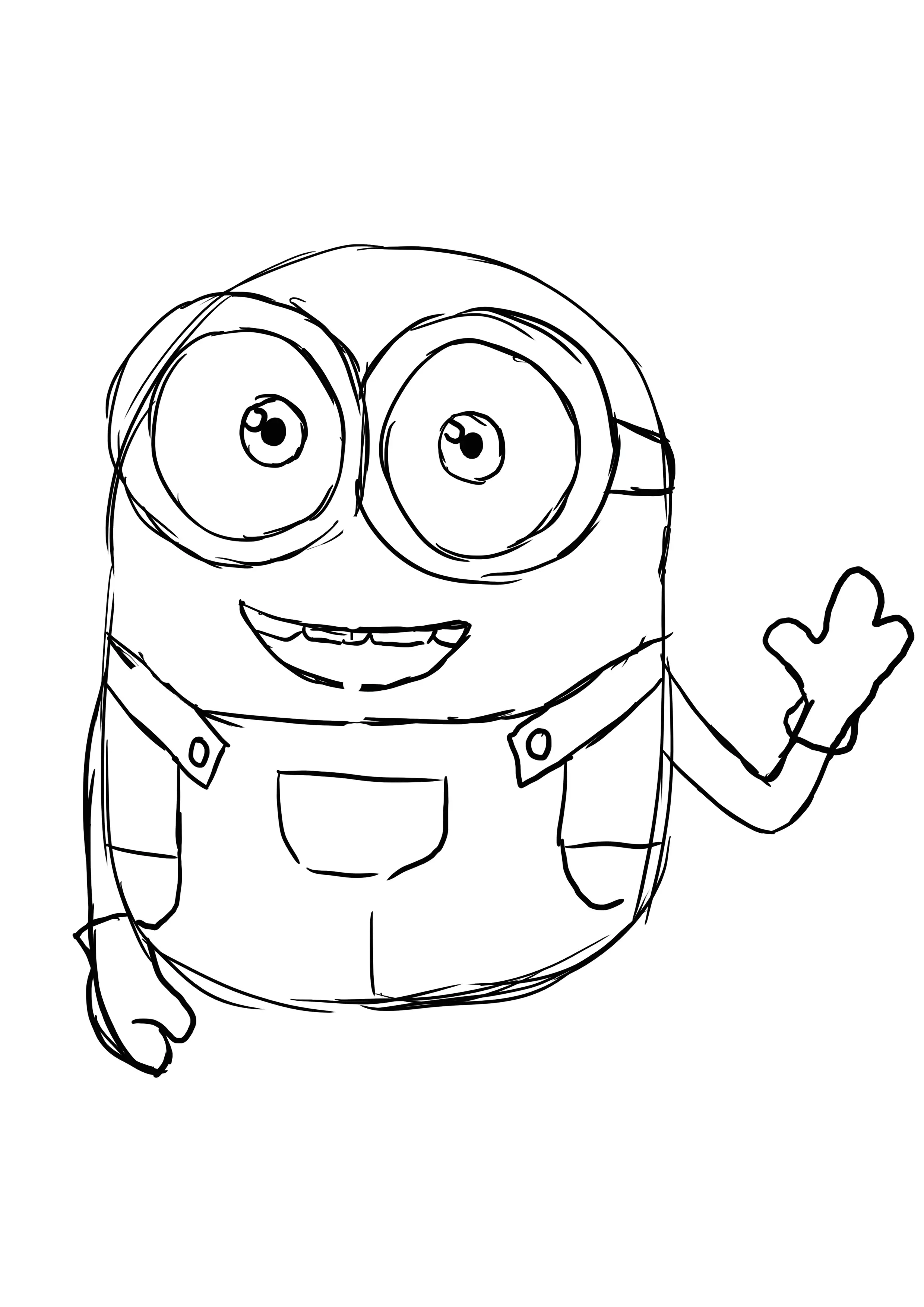 dessin des bretelles du minion