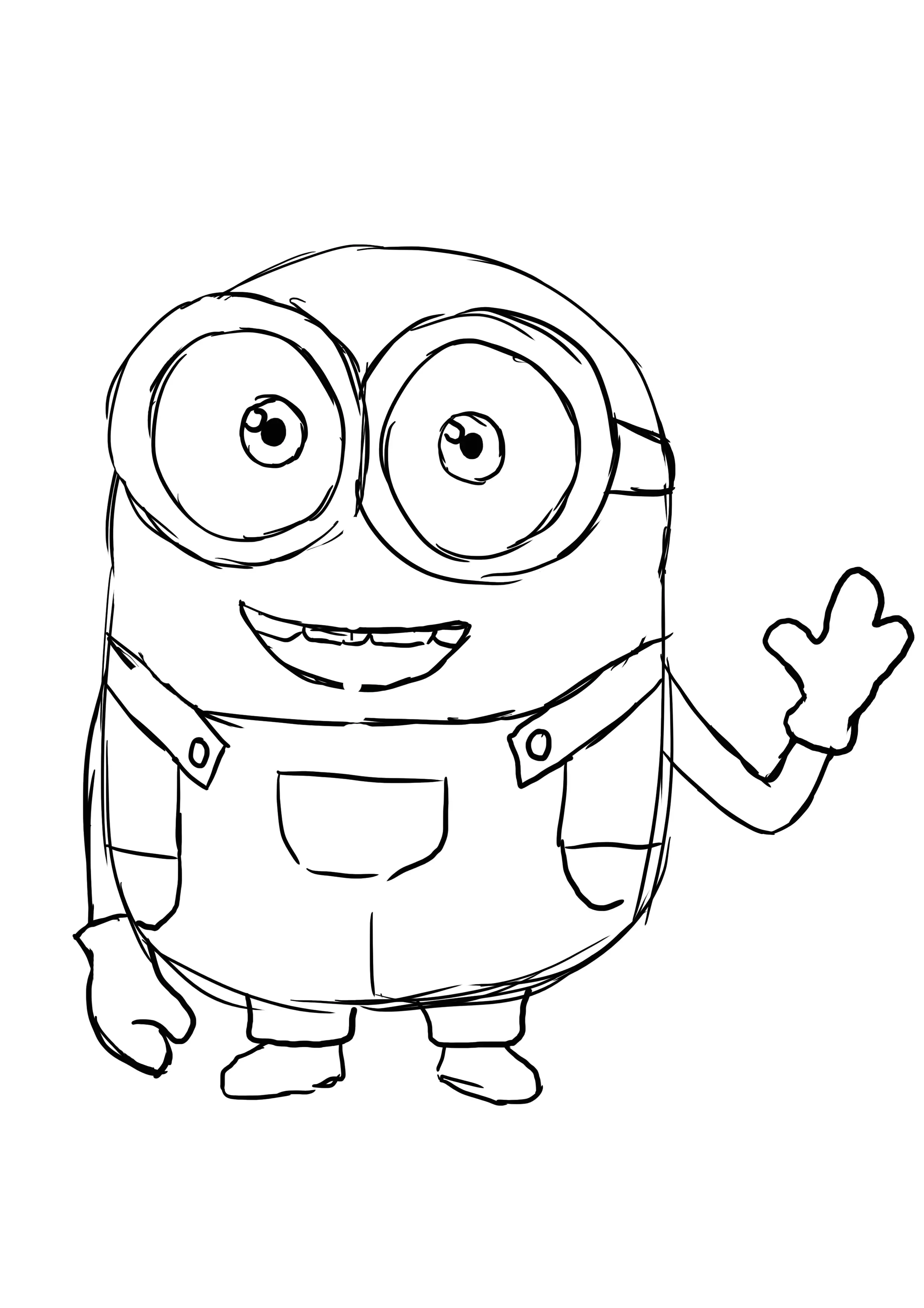 dessin des jambes du minion