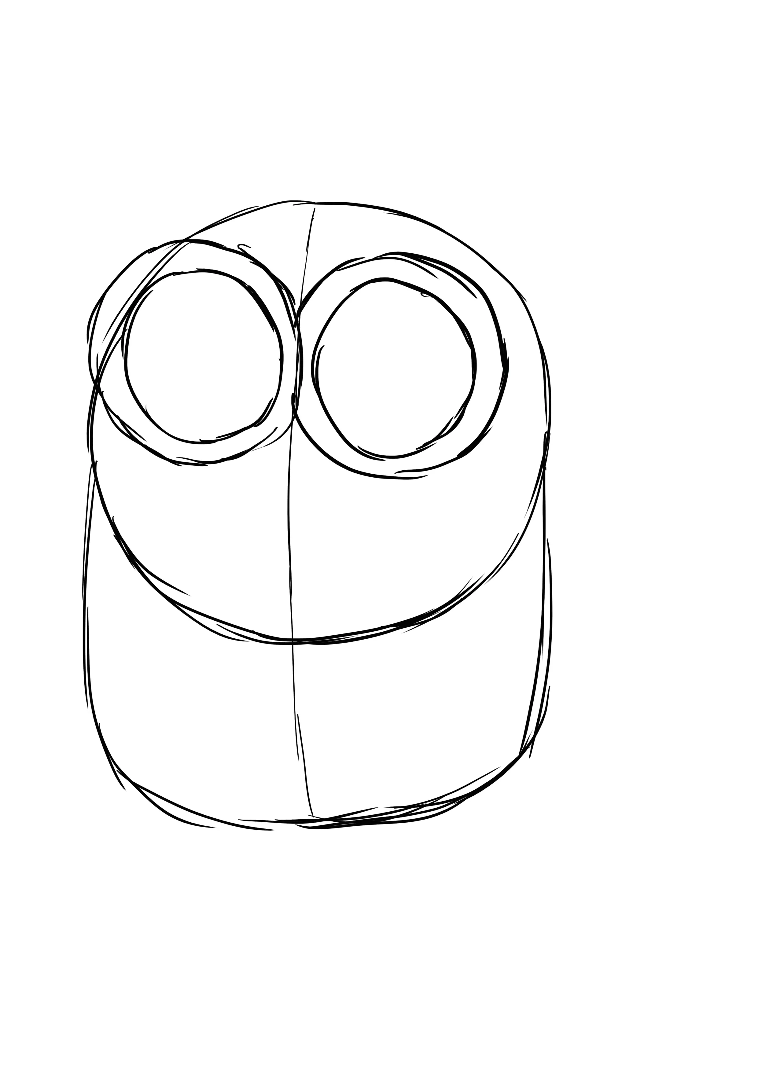 dessin des lunettes du minion