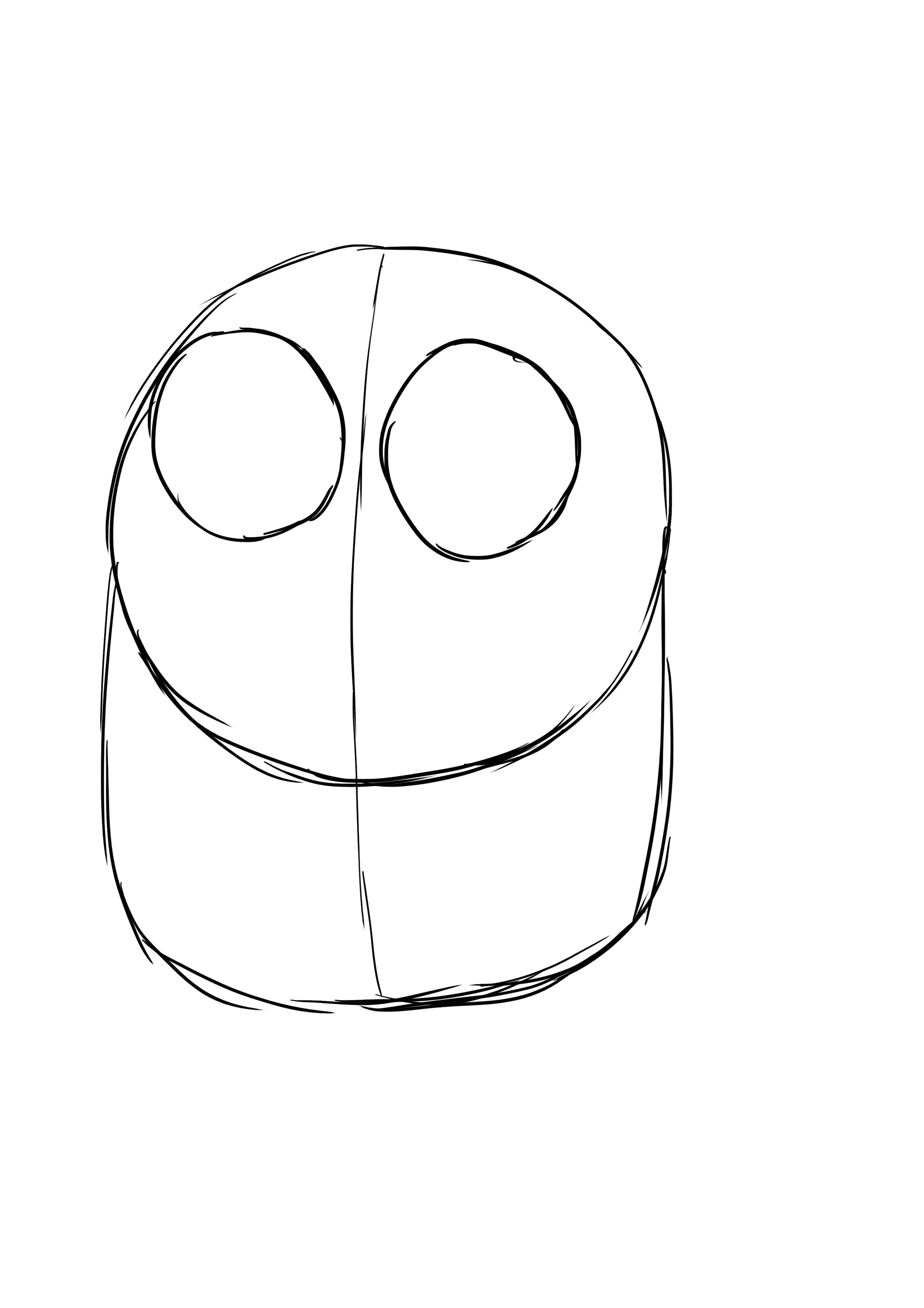 dessin du visage du minion