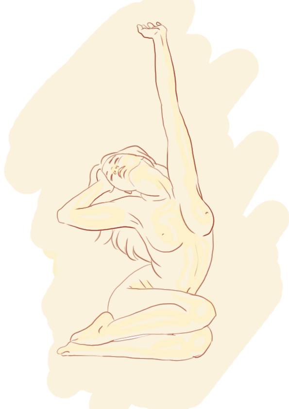 ajouter une couleur claire au dessin de modèle vivant