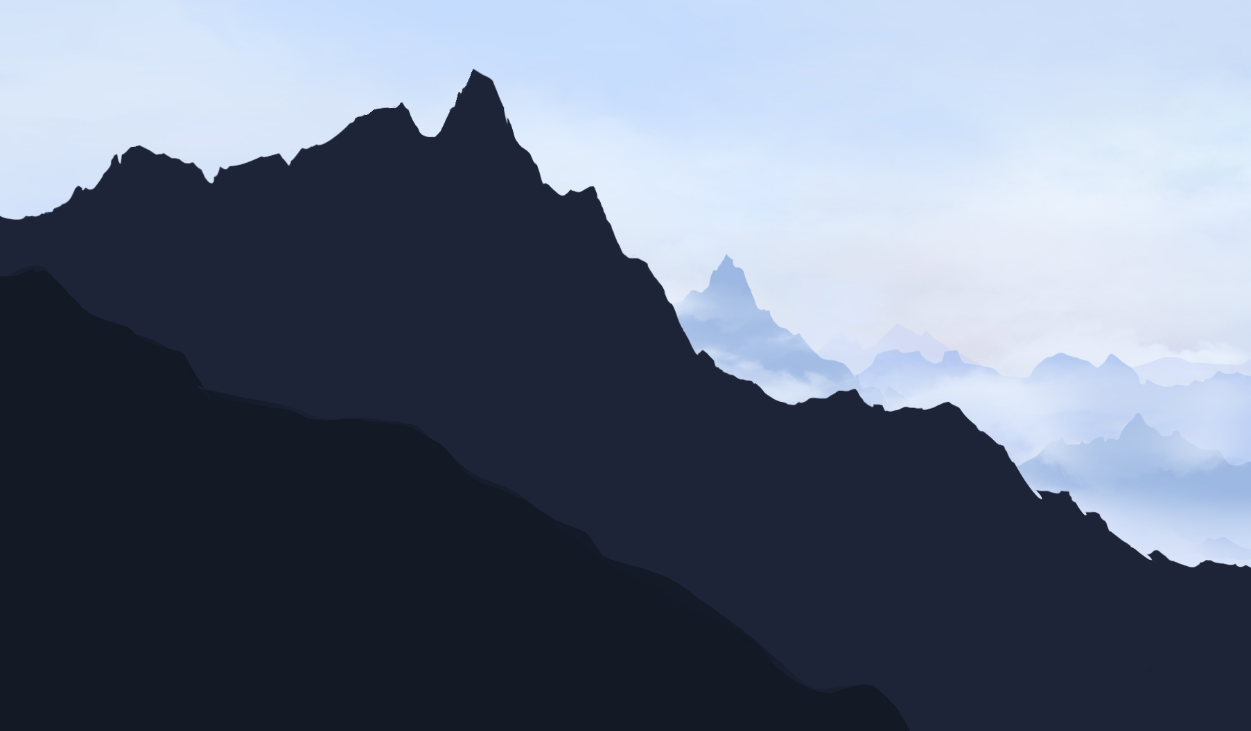 ajout de nuages sur les montagnes de l’arrière-plan