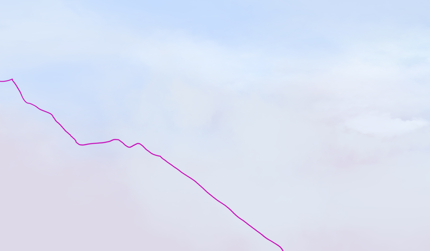 le tracé de la montagne au premier plan