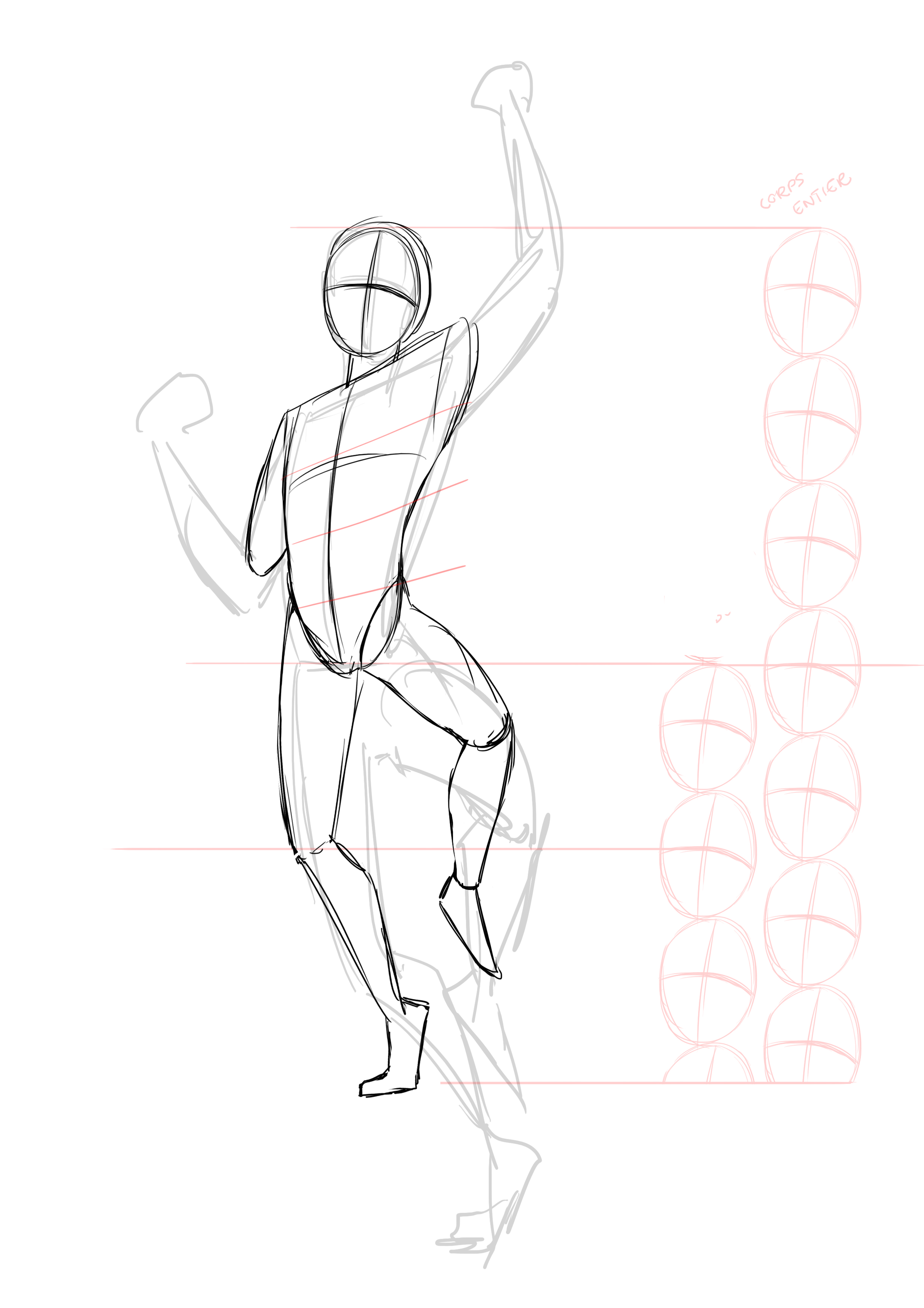 croquis du bras droit de natsu