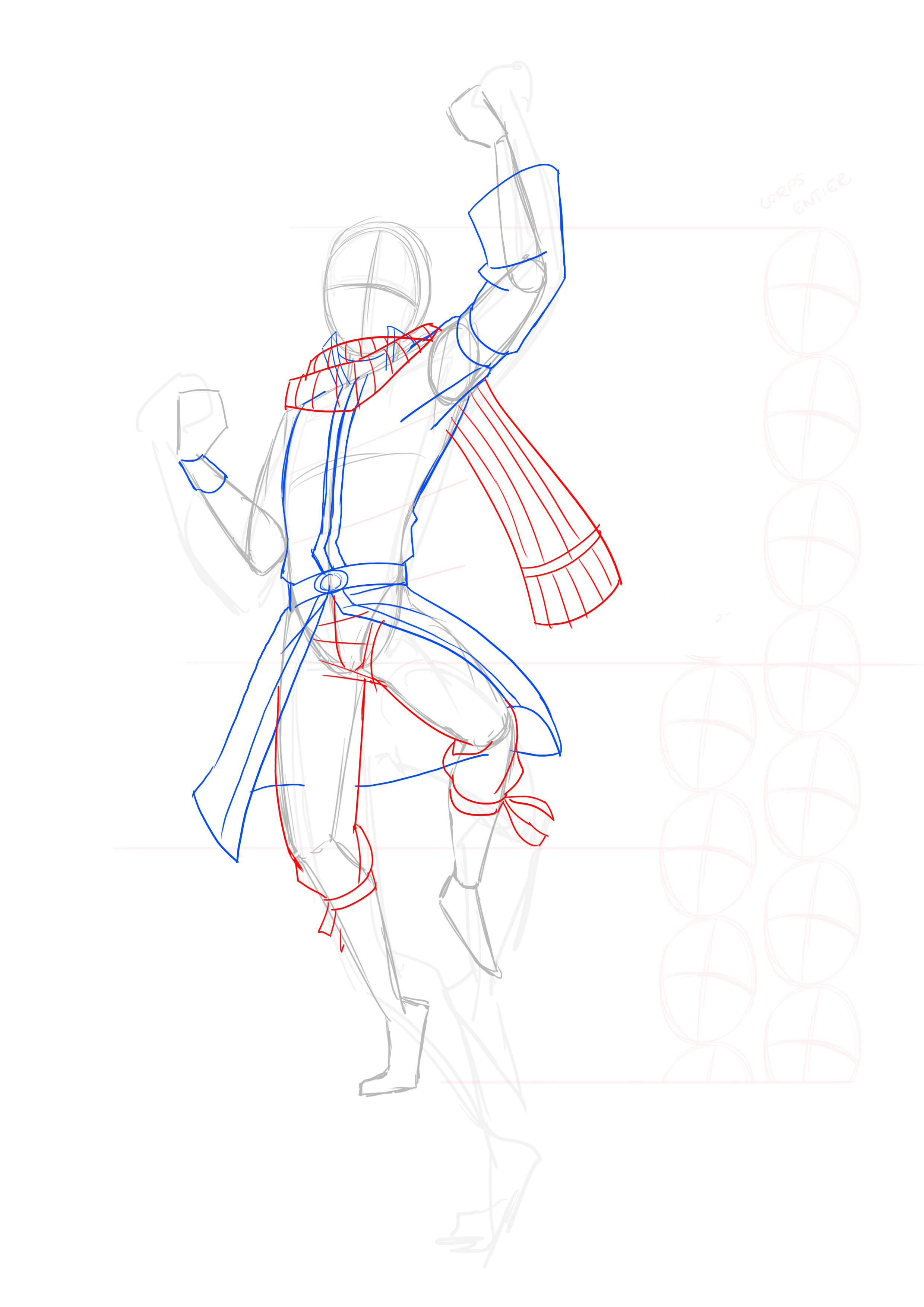 croquis du pantalon de Natsu 2