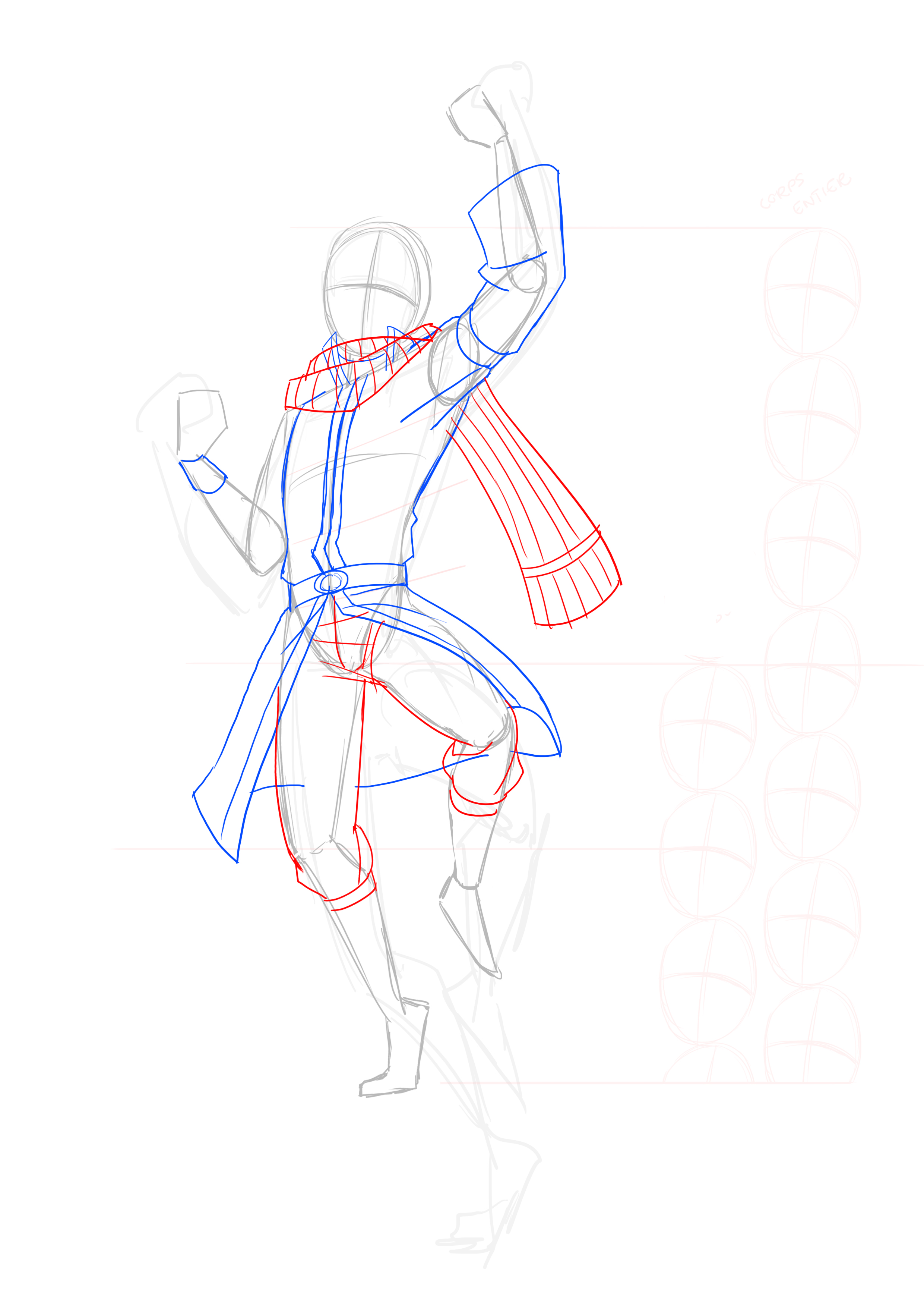 croquis du pantalon de Natsu