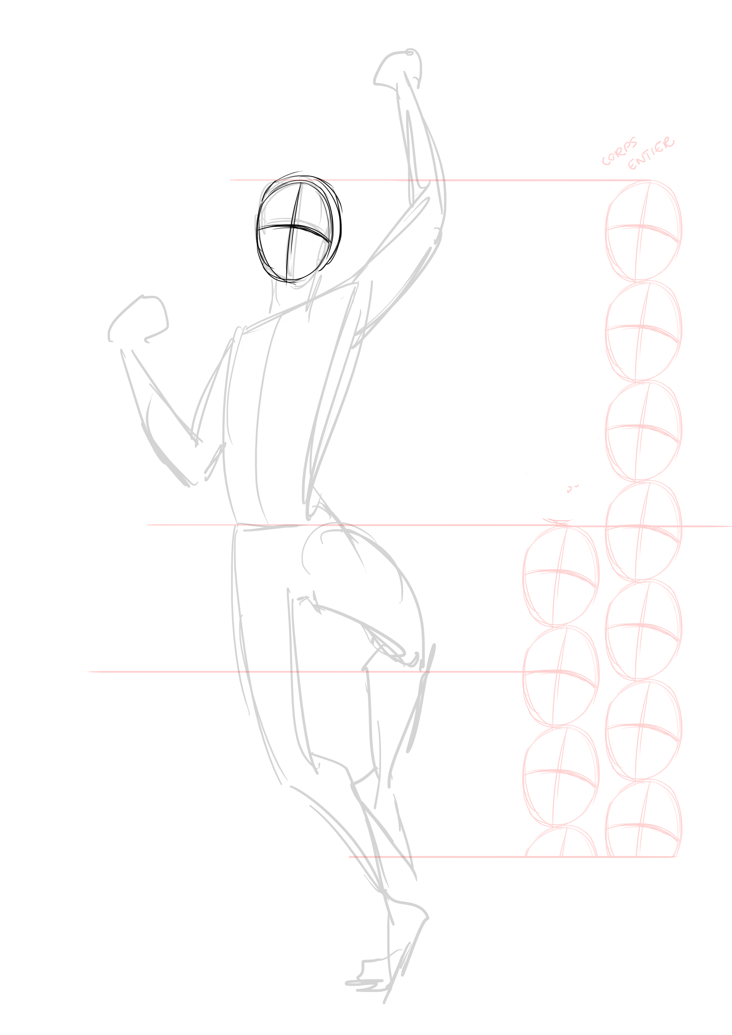 croquis pour les proportions de Natsu