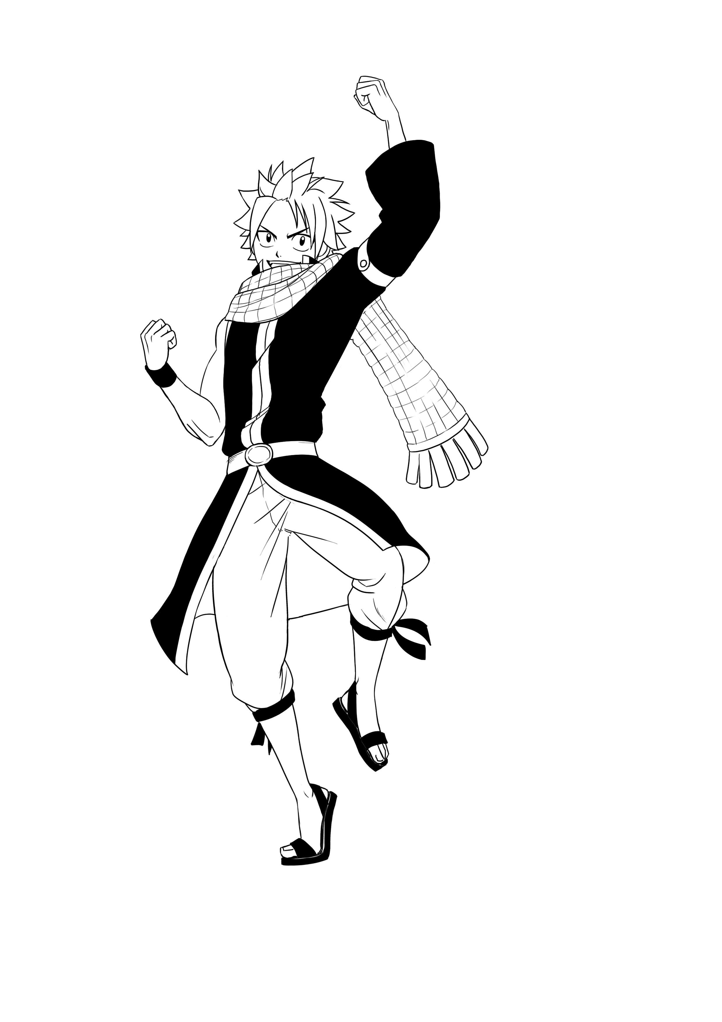 Cómo dibujar a Natsu de Fairy Tail