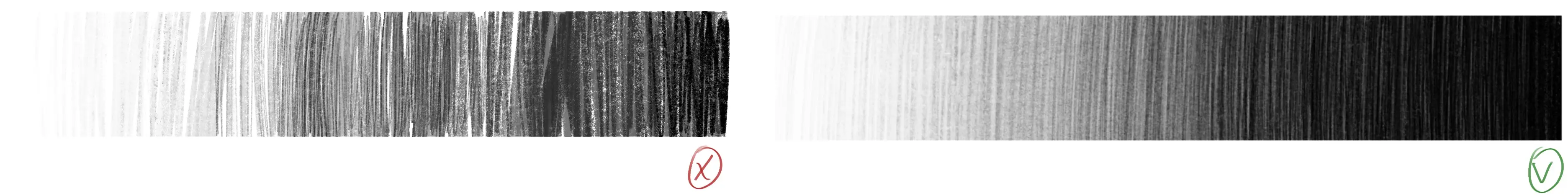 réaliser des dégradés pour le dessin en noir et blanc