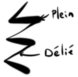 utiliser les pleins et les déliés pour le dessin en noir et blanc