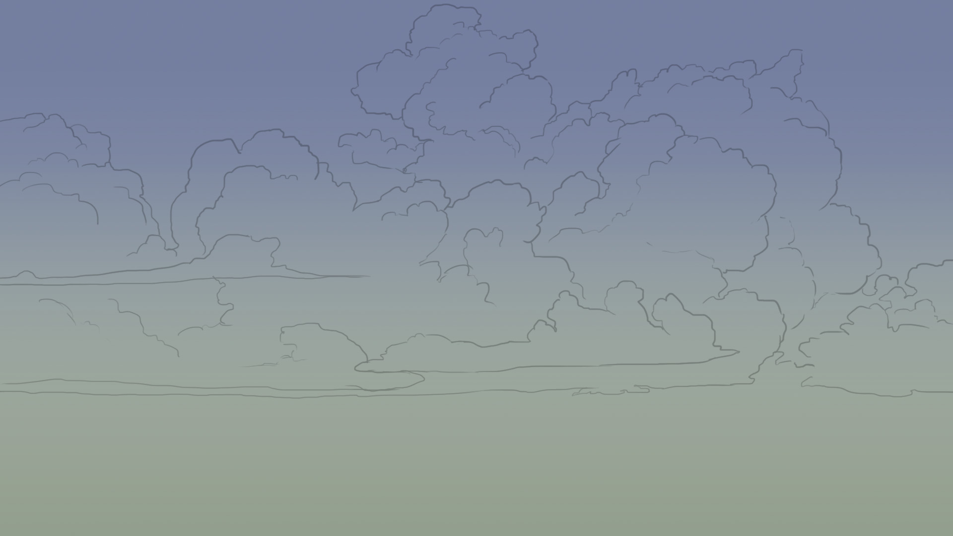 Ajustement de la couleur du ciel pour le nuage dense