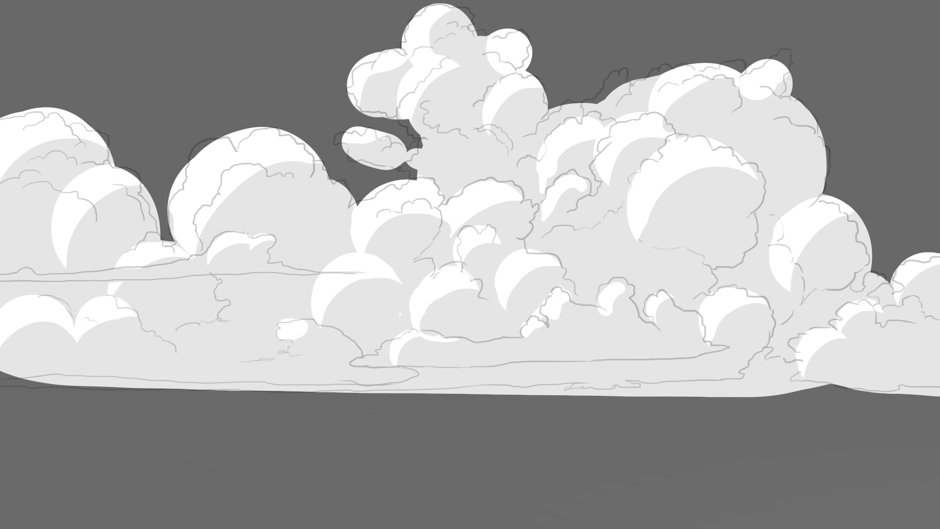 Couleur du ciel pour le nuage dense