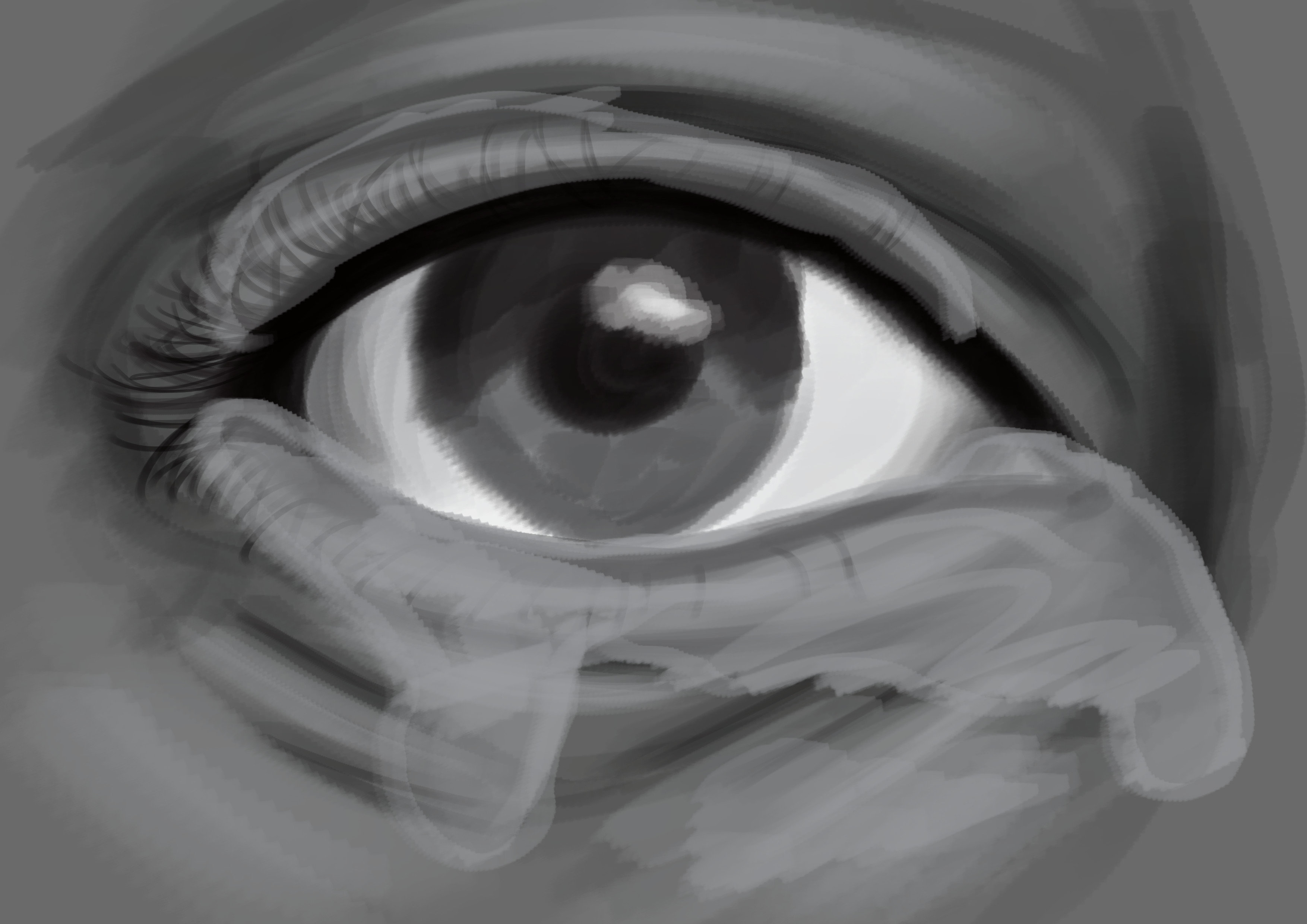 dessiner les larmes d’un œil qui pleure 2