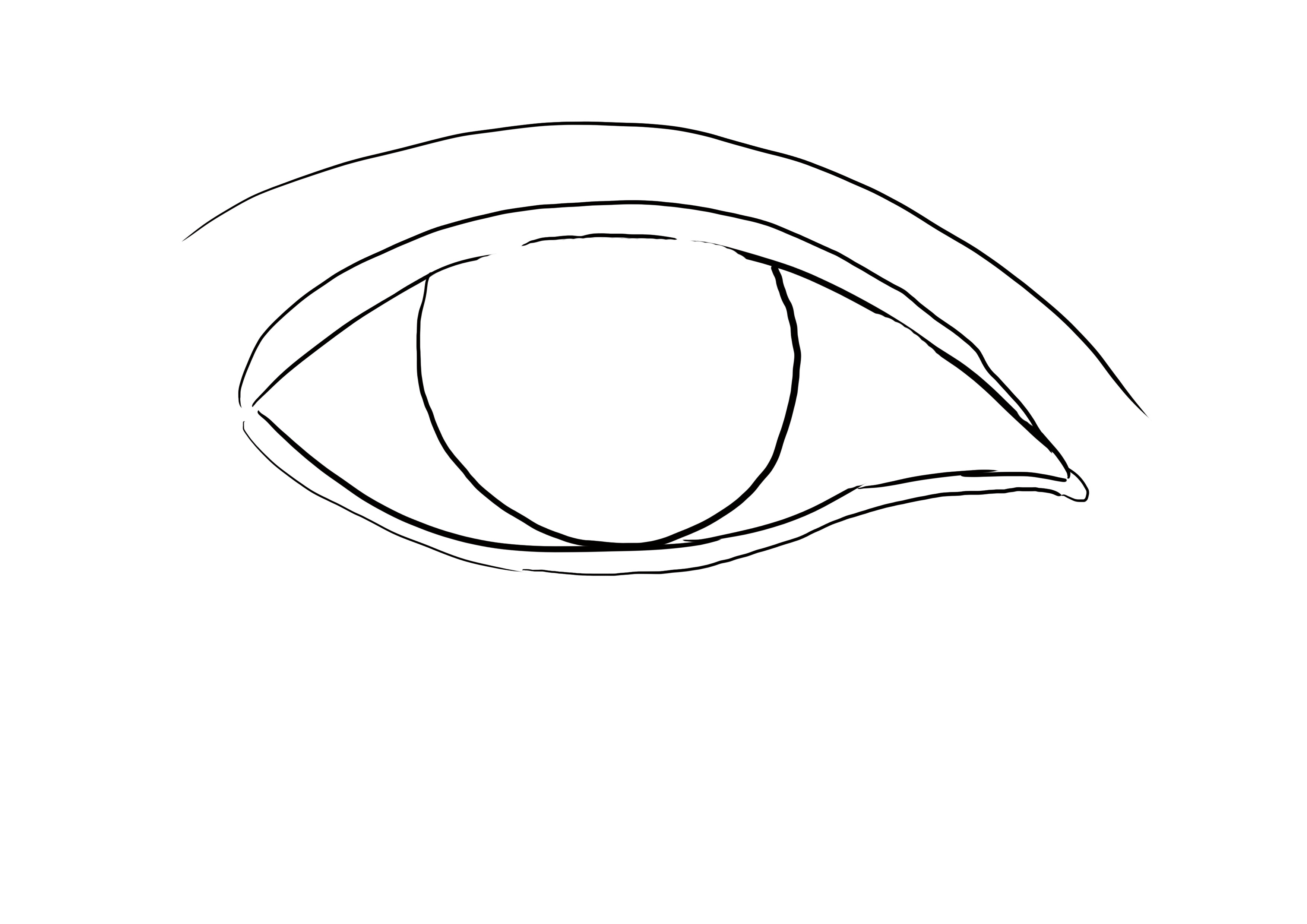 dessiner la paupière de l’œil qui pleure