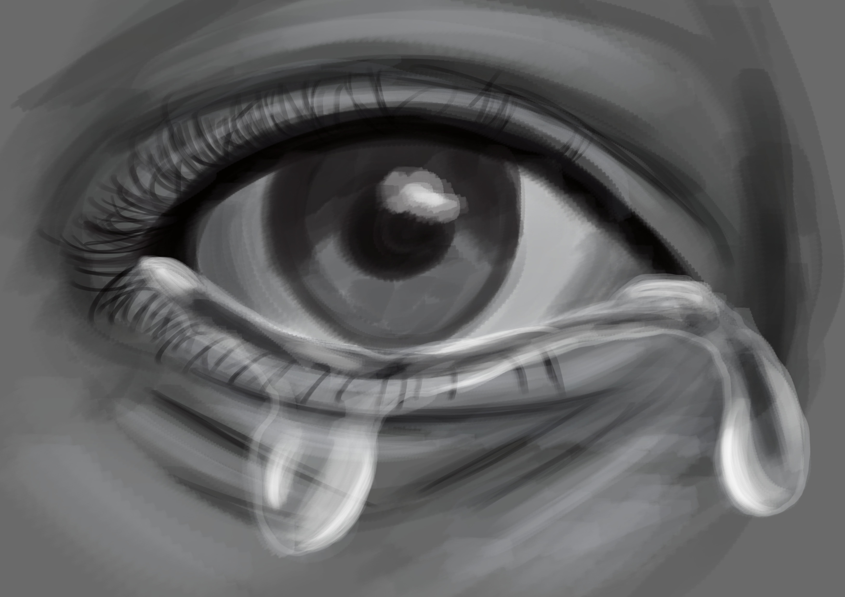 Dibujar un ojo llorando