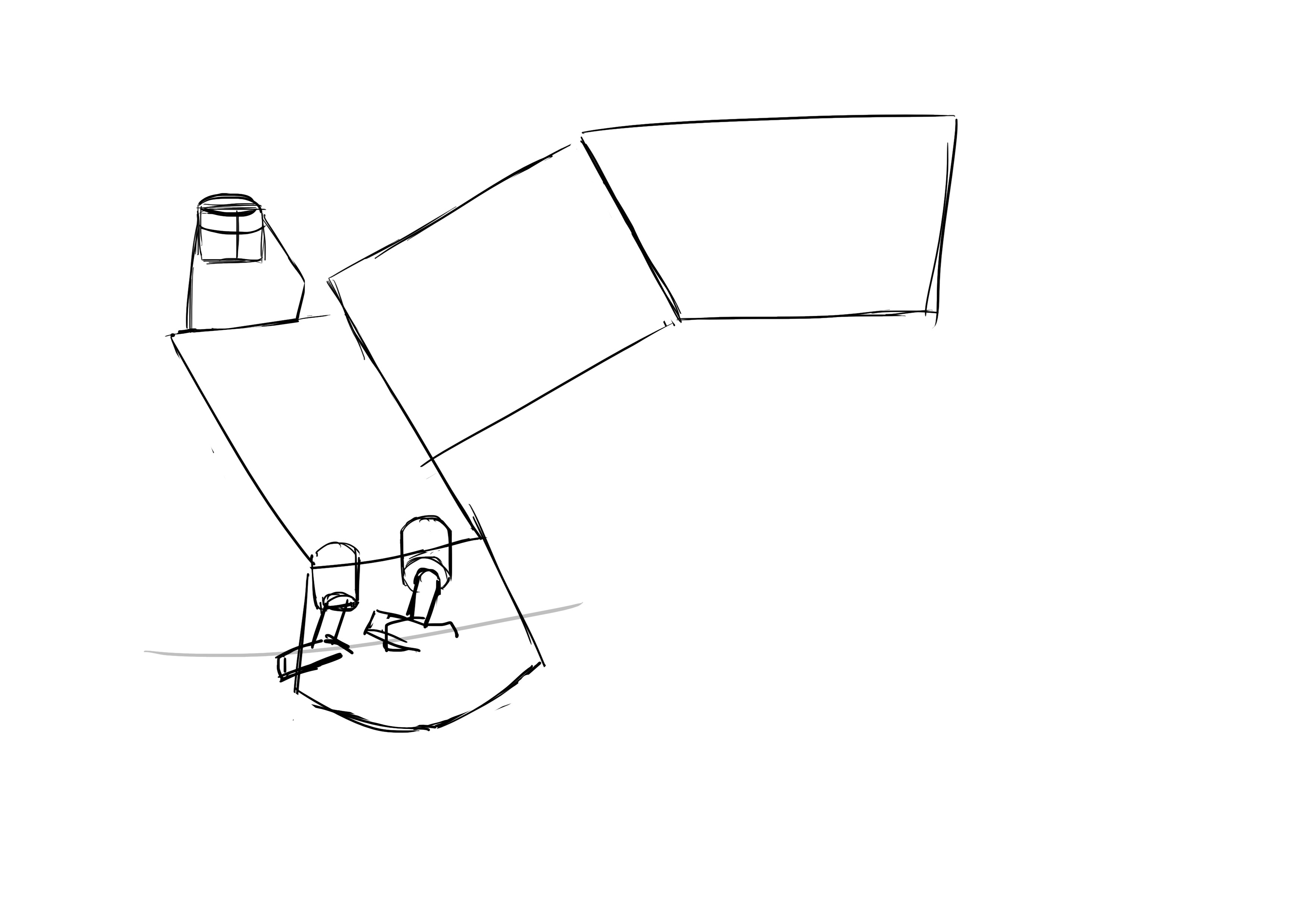 Croquis de ailes de l'oiseau 2