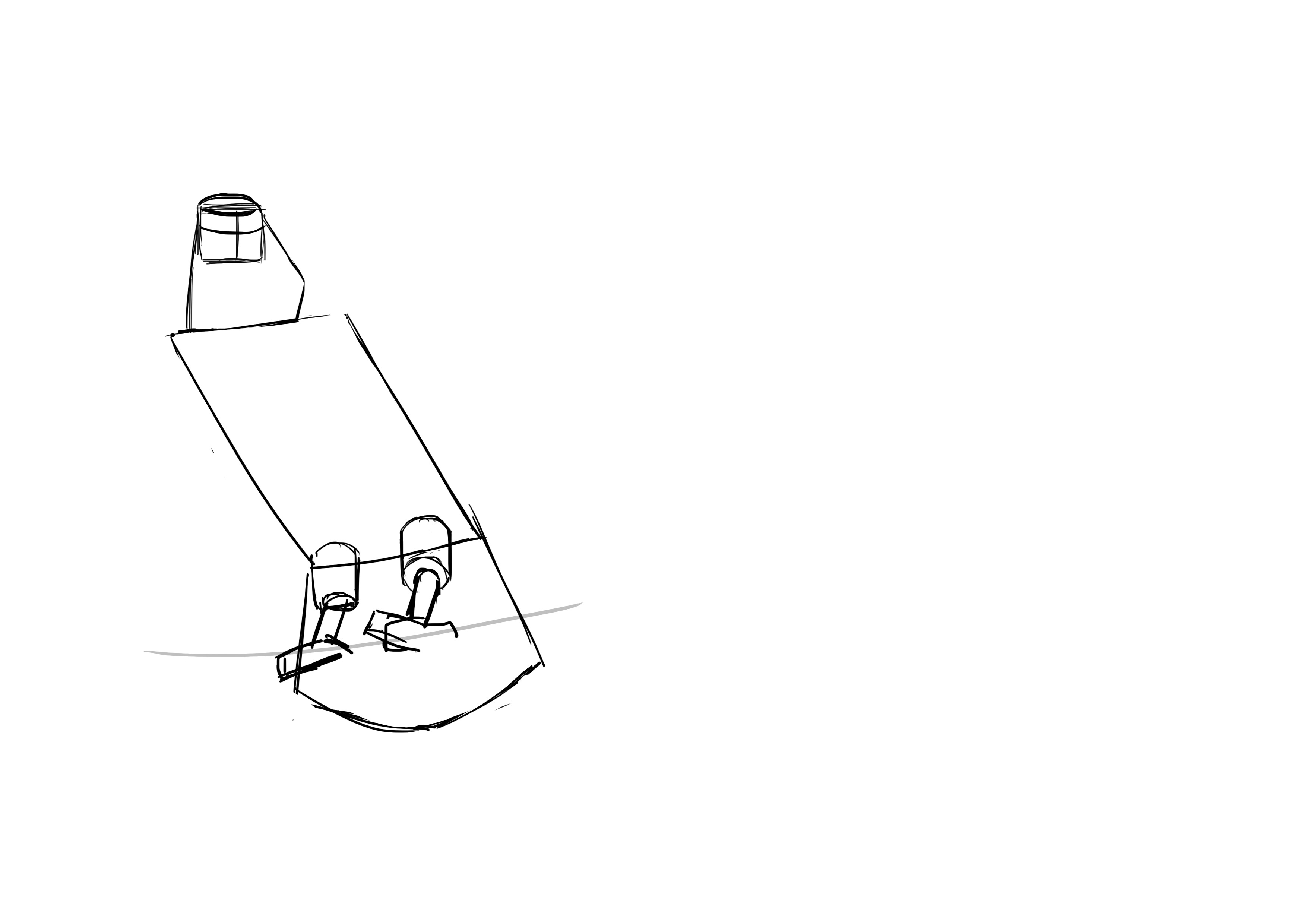 Croquis des pattes de l'oiseau 2