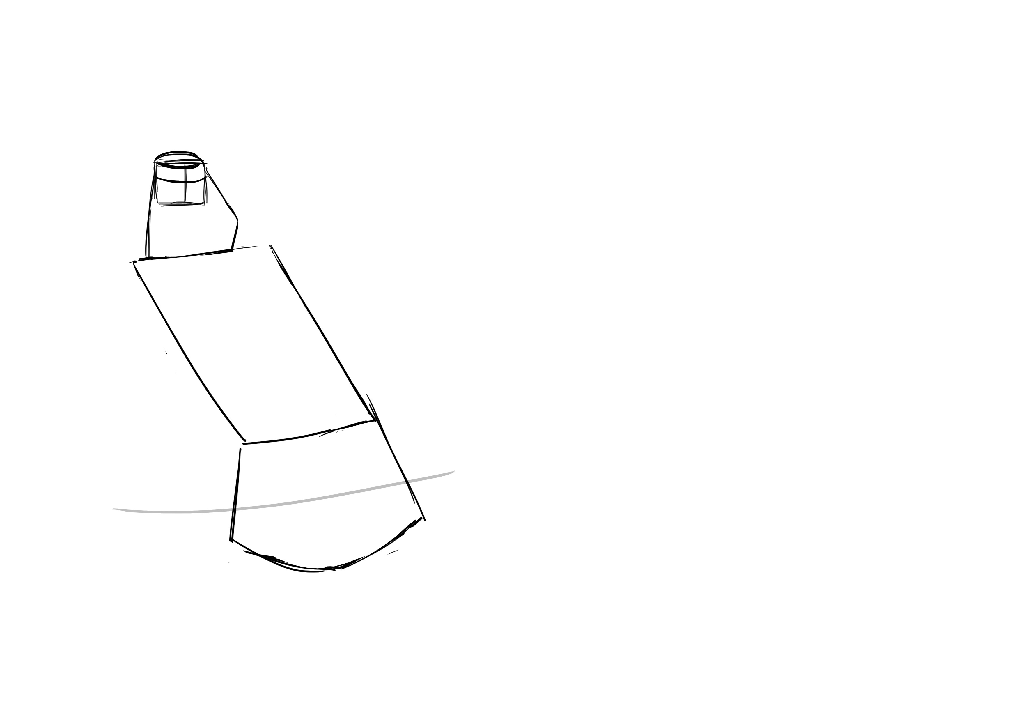 Croquis des pattes de l'oiseau