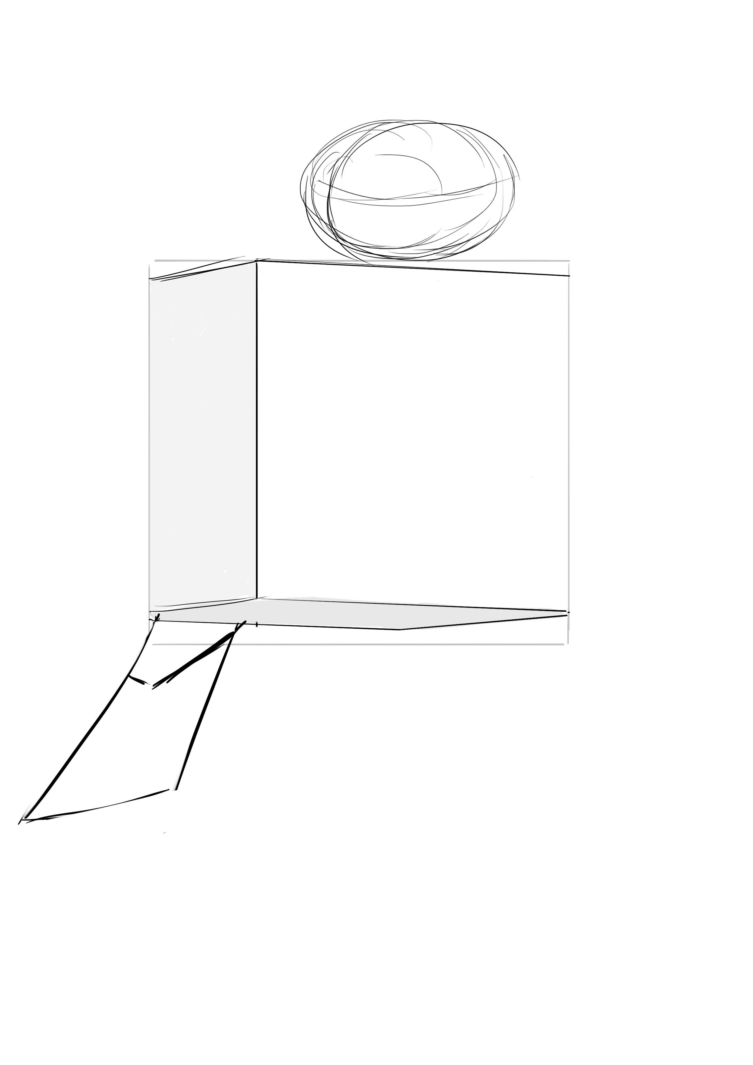 Dessin de la queue du rouge gorge