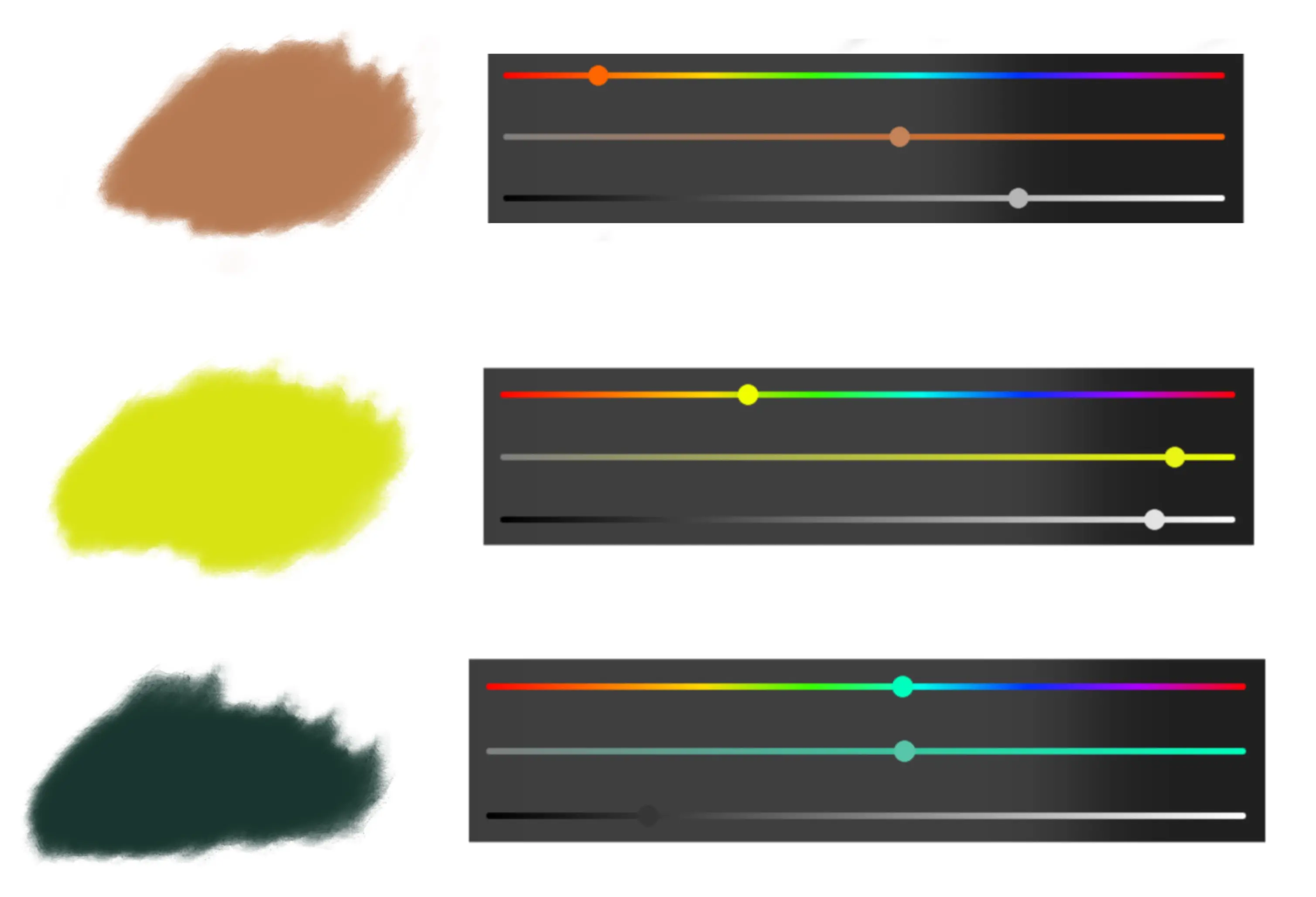 the different parameters of colour 
