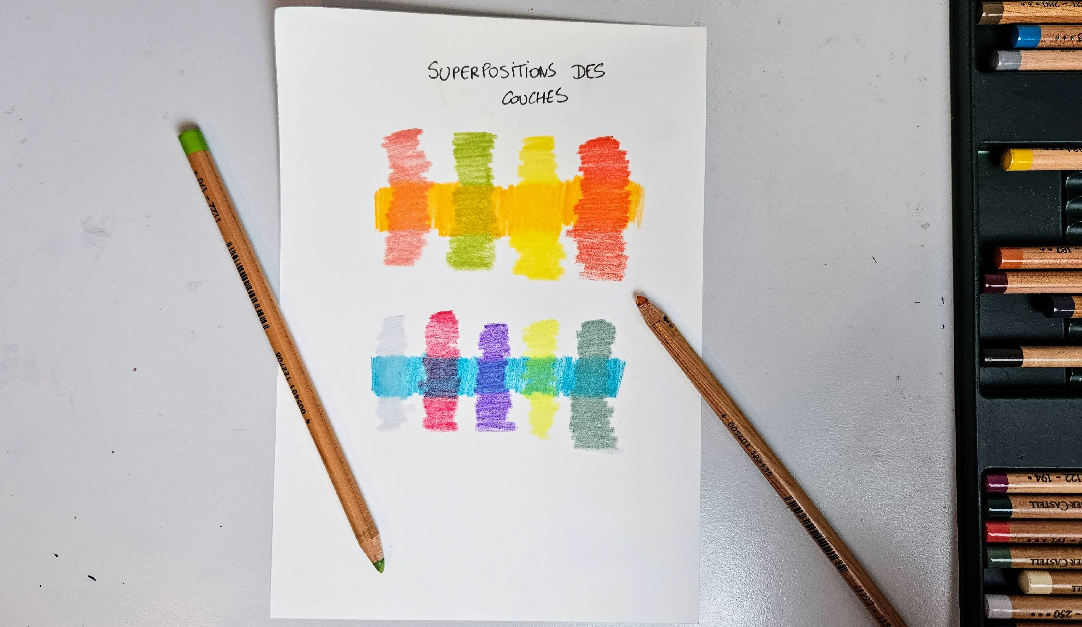 dessiner aux pastels par superposition de couches