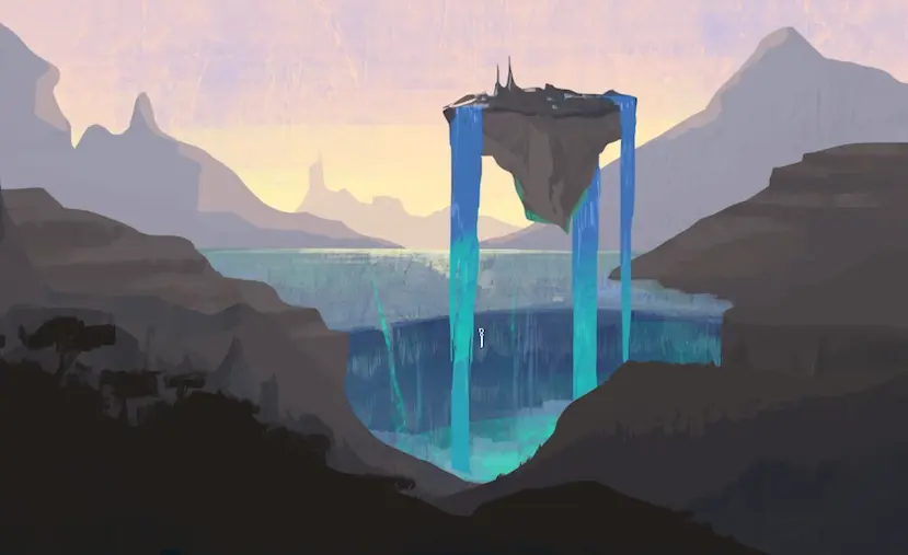 dessiner l’île d’un paysage fantastique