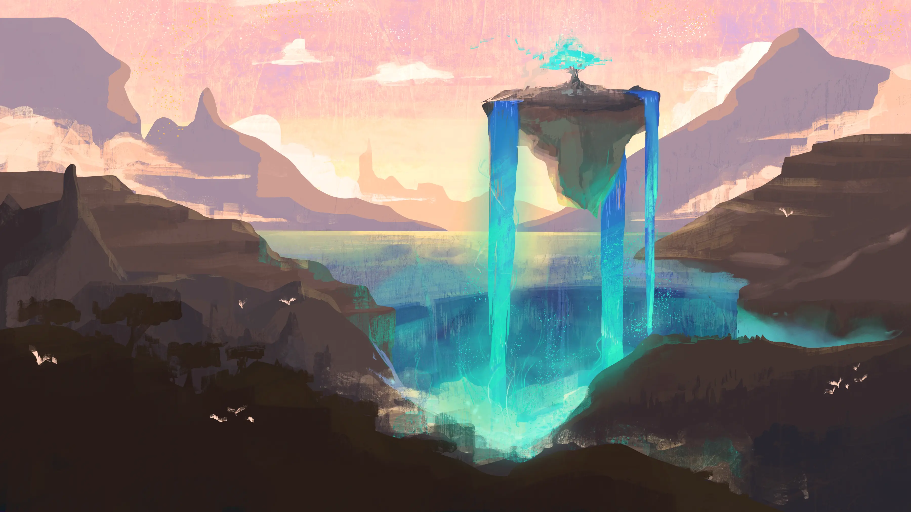 dessin d’un paysage fantastique