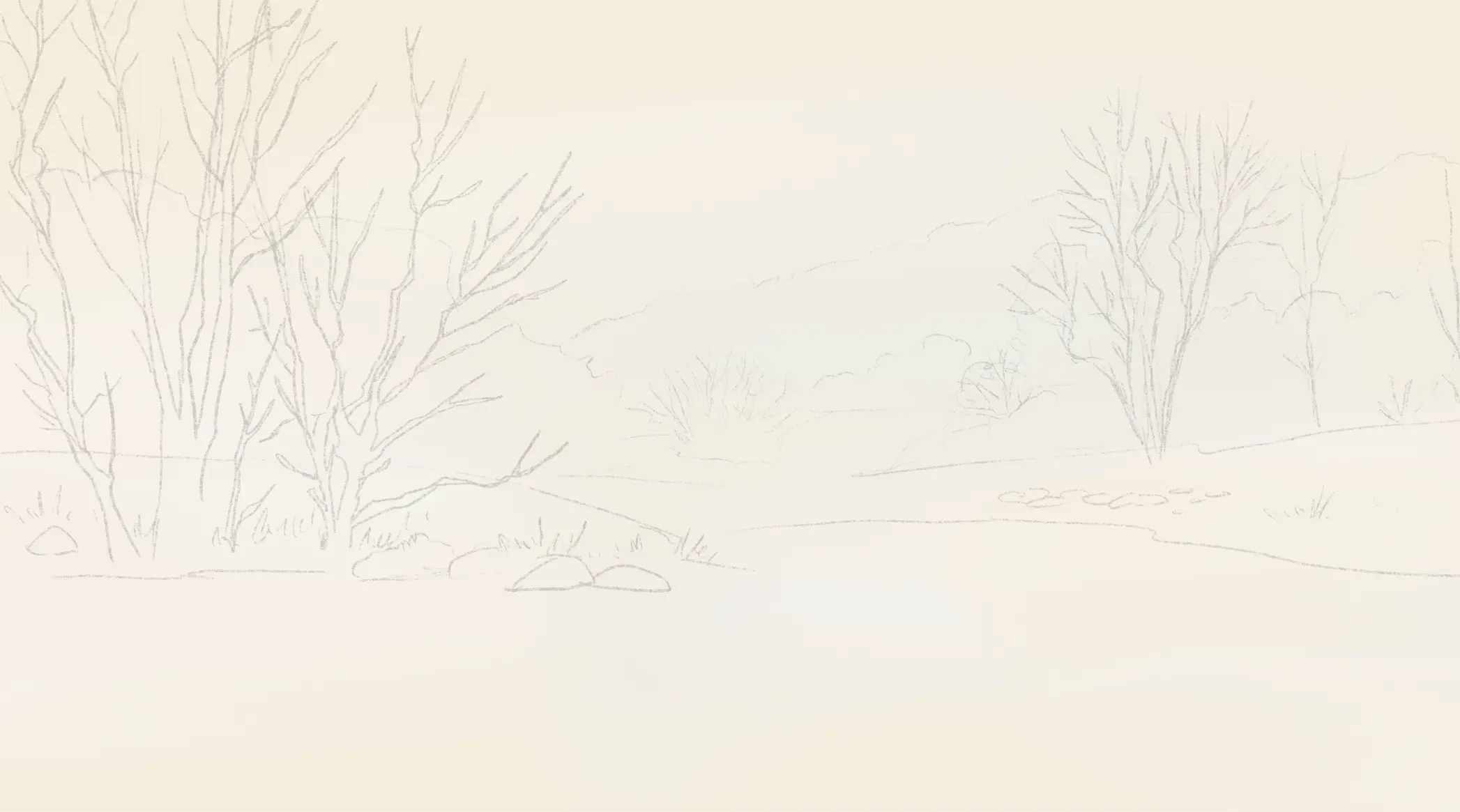 dessiner les couleurs d’un paysage d’hiver