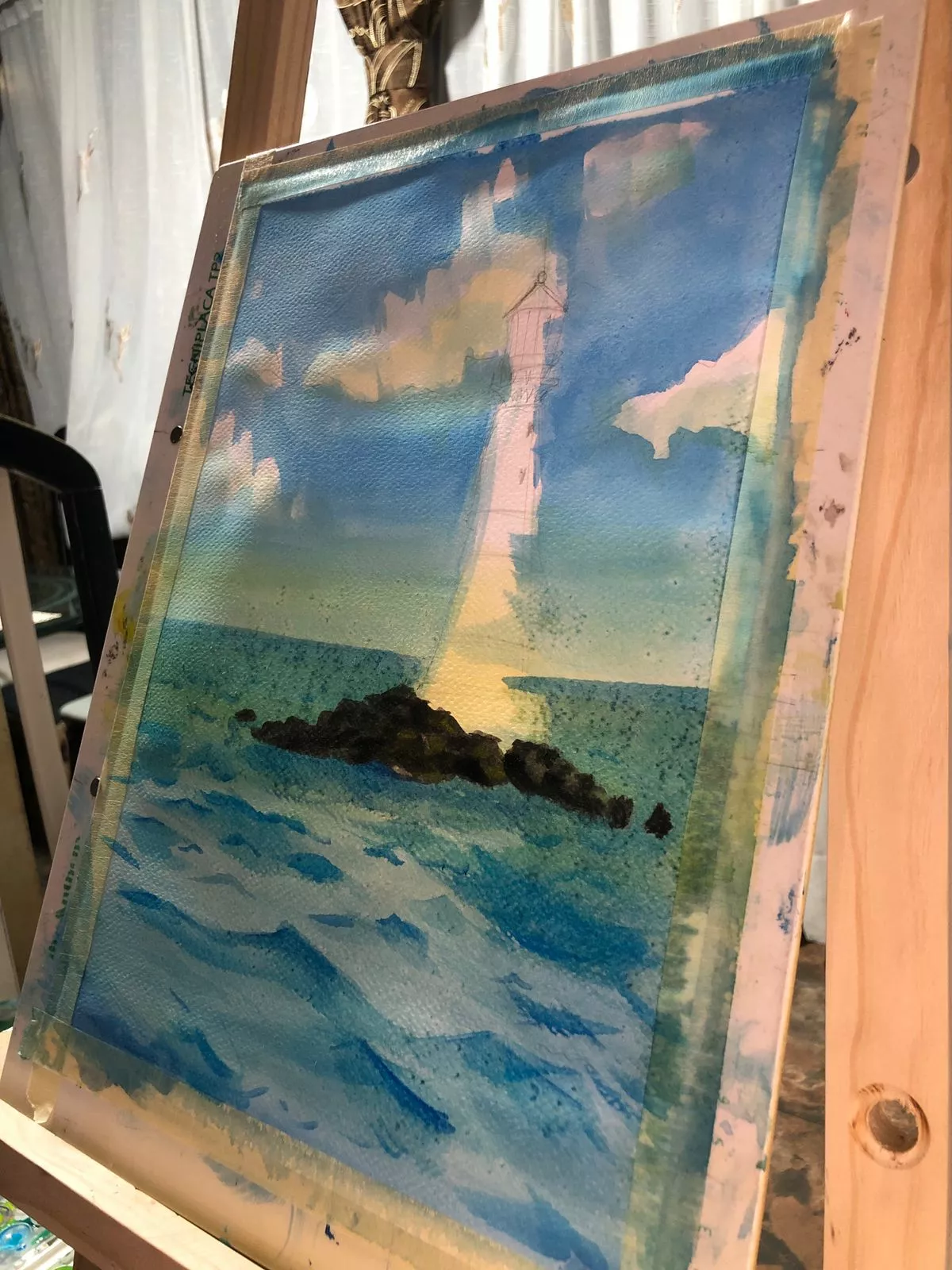 peindre les vagues d’un paysage marin à l’aquarelle