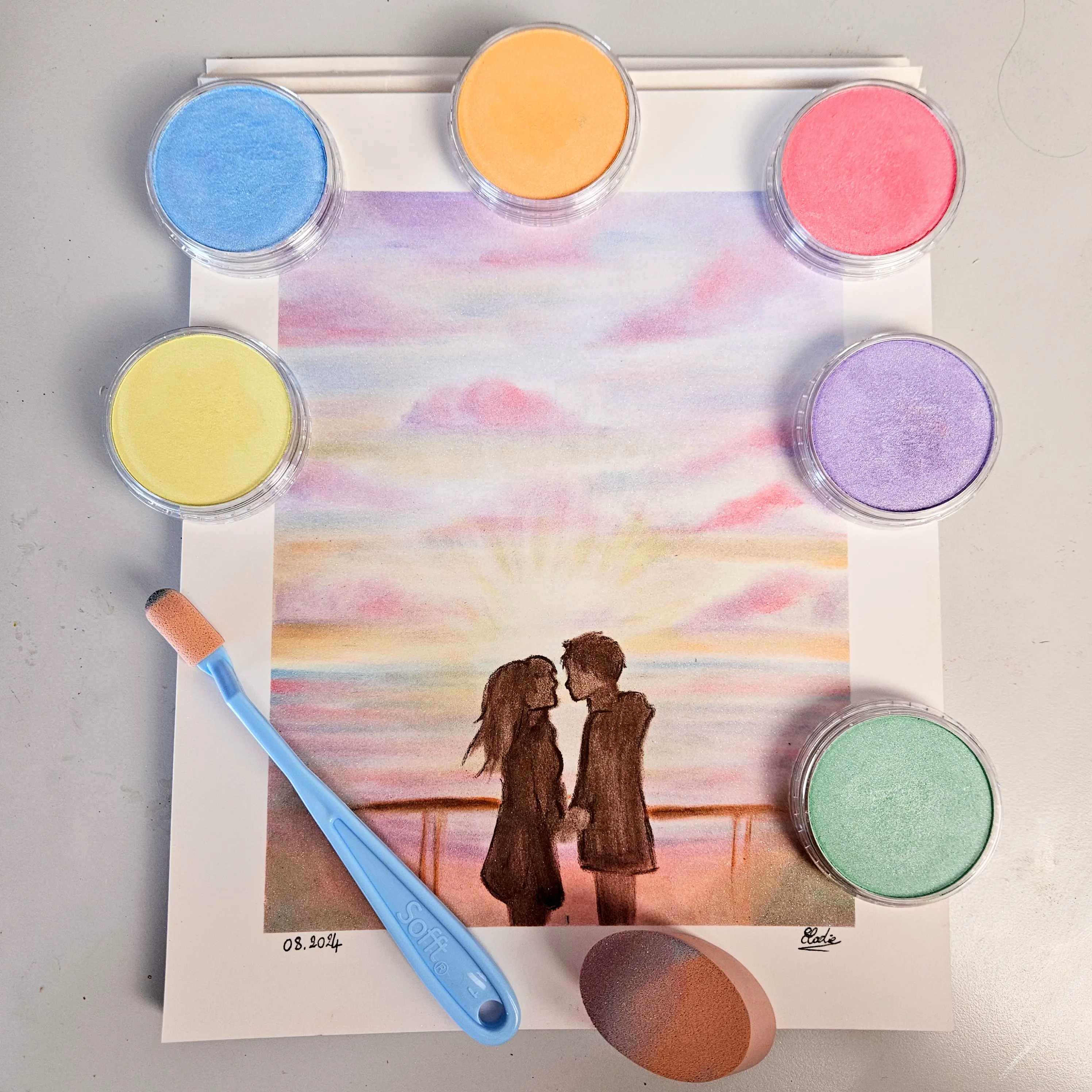 exemple d’un dessin aux pastels secs