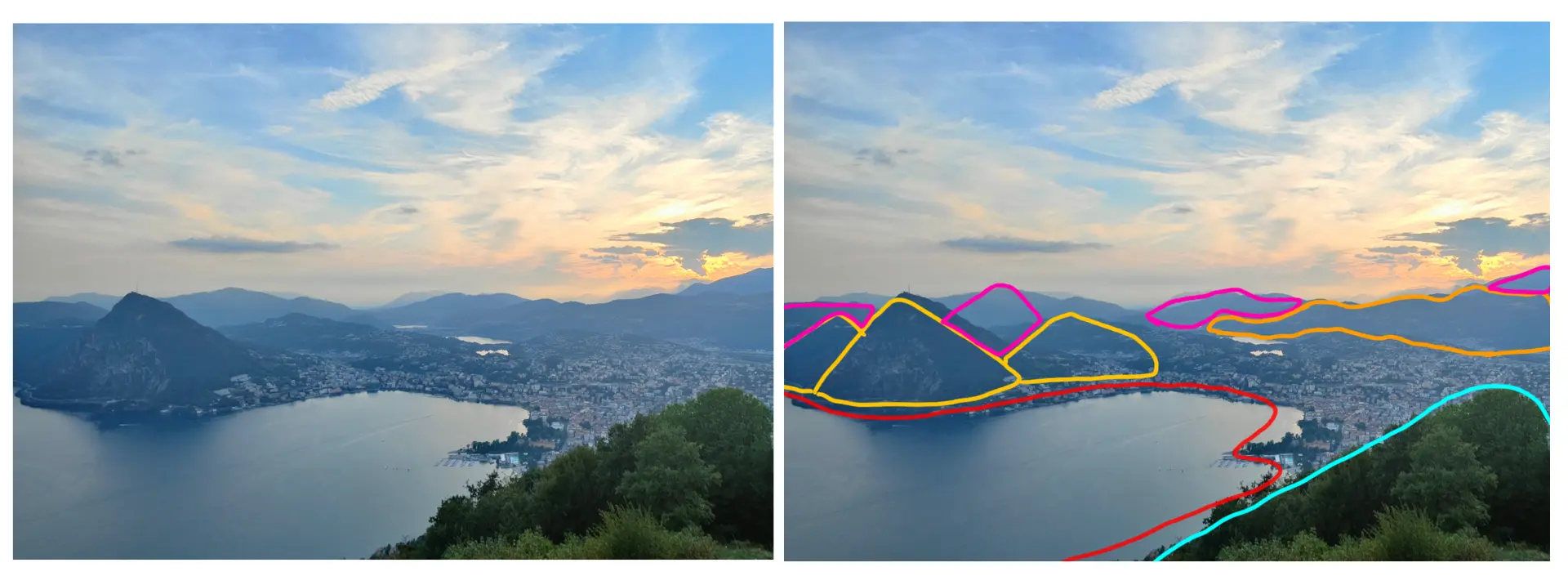 photo de référence pour dessiner un paysage aux pastels secs