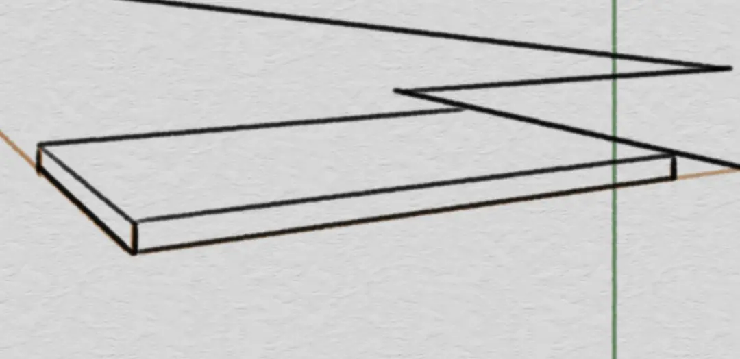 dessiner la profondeur d’un ponton d’un paysage en perspective