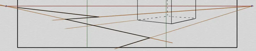 dessiner la rive d’un paysage en perspective