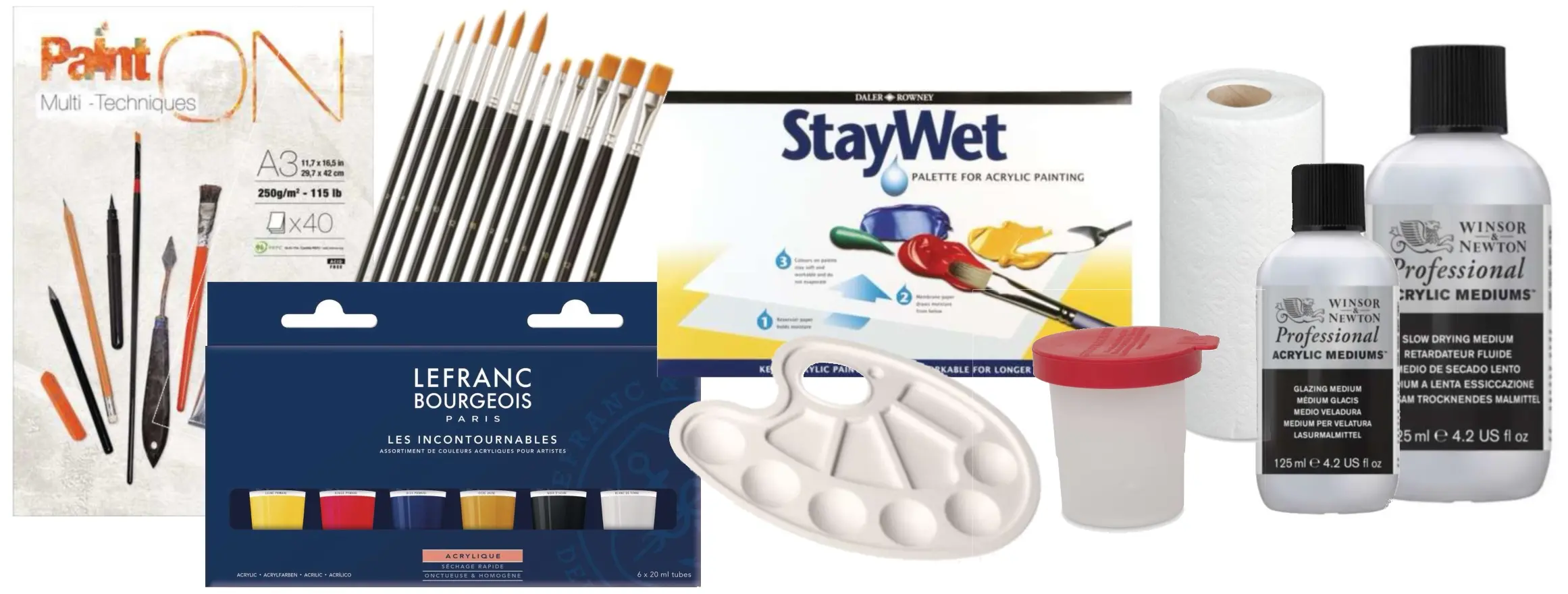 le matériel pour débuter l’acrylique