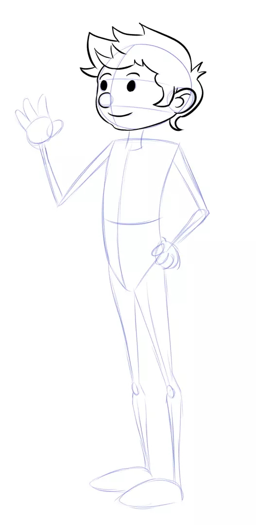 dessin des cheveux d’un personnage de BD