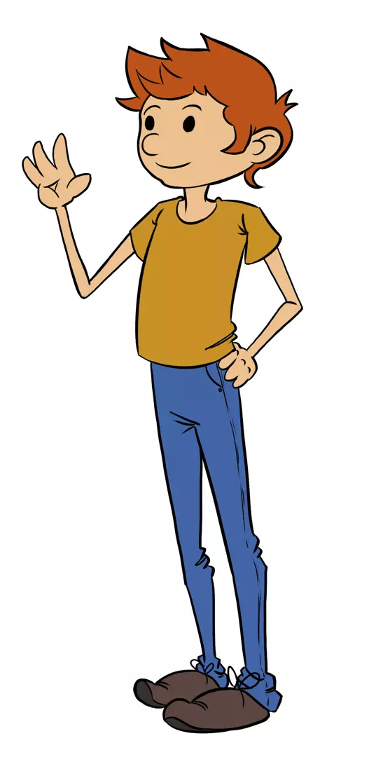 dessin en couleur d’un personnage de BD