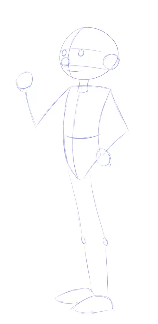 dessin des jambes d’un personnage de BD