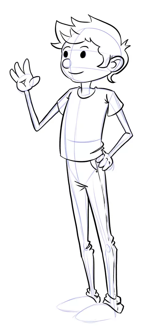 dessin des mains d’un personnage de BD