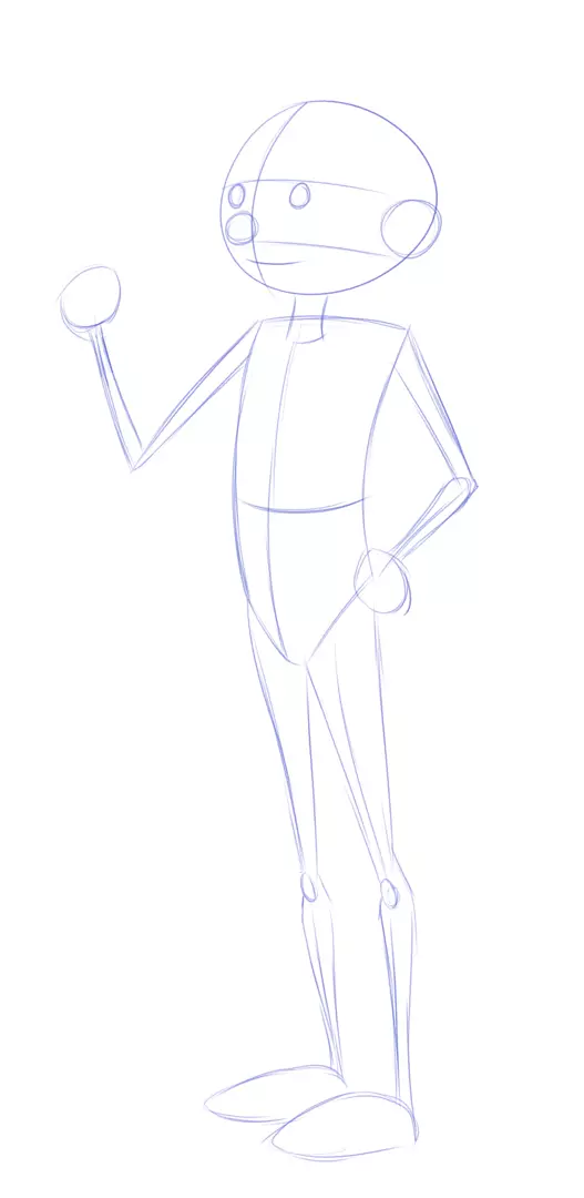 dessin du volume des membres d’un personnage de BD