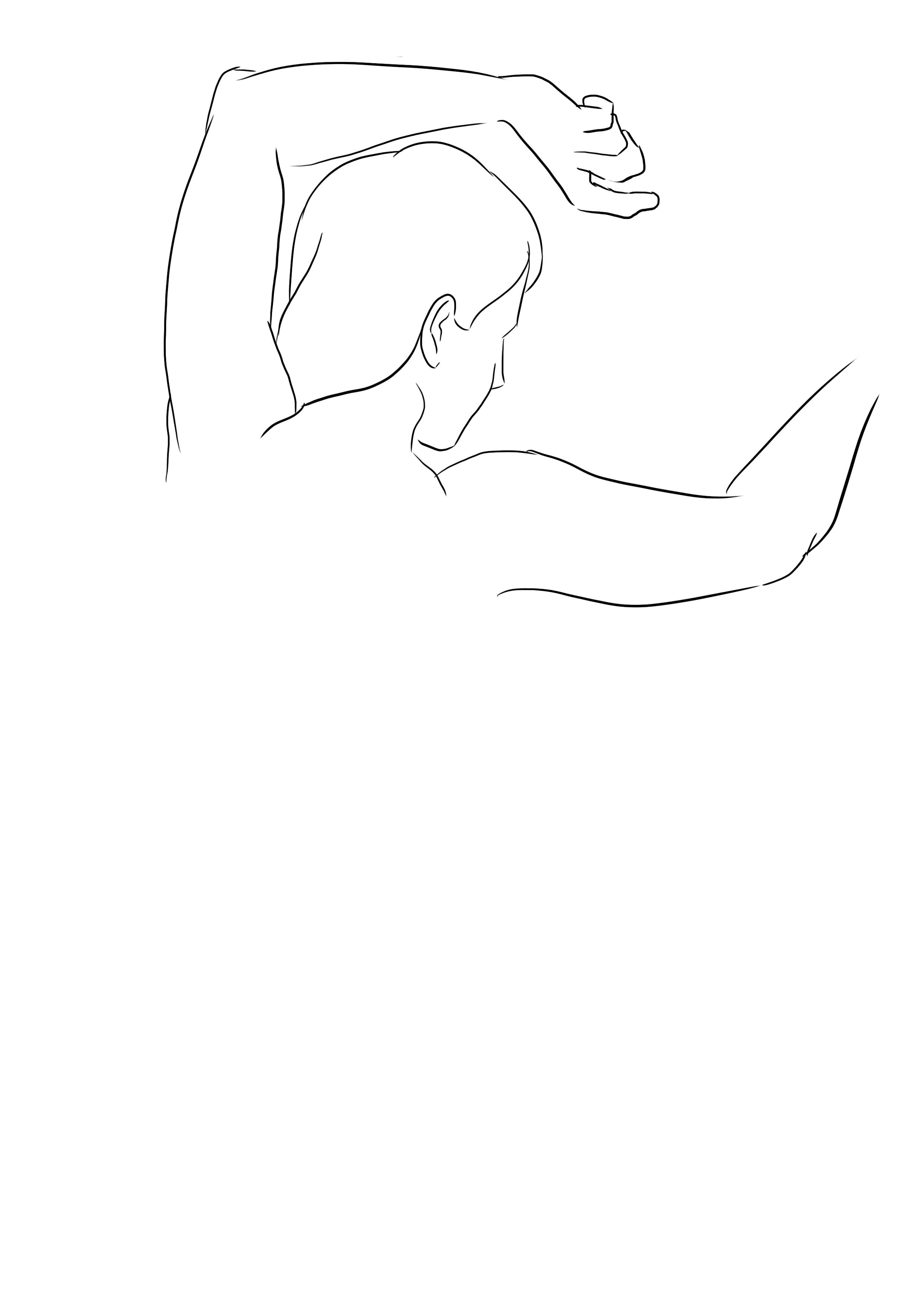 Dessiner les bras du personnage féminin de dos