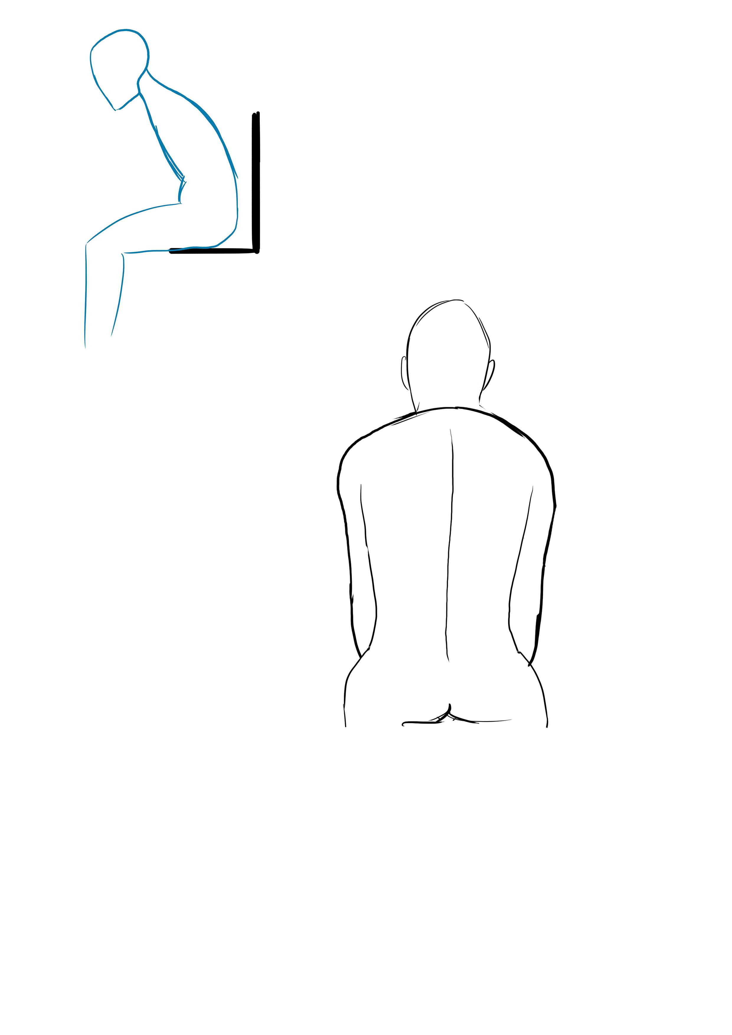 Dessiner un personnage renfermé de dos