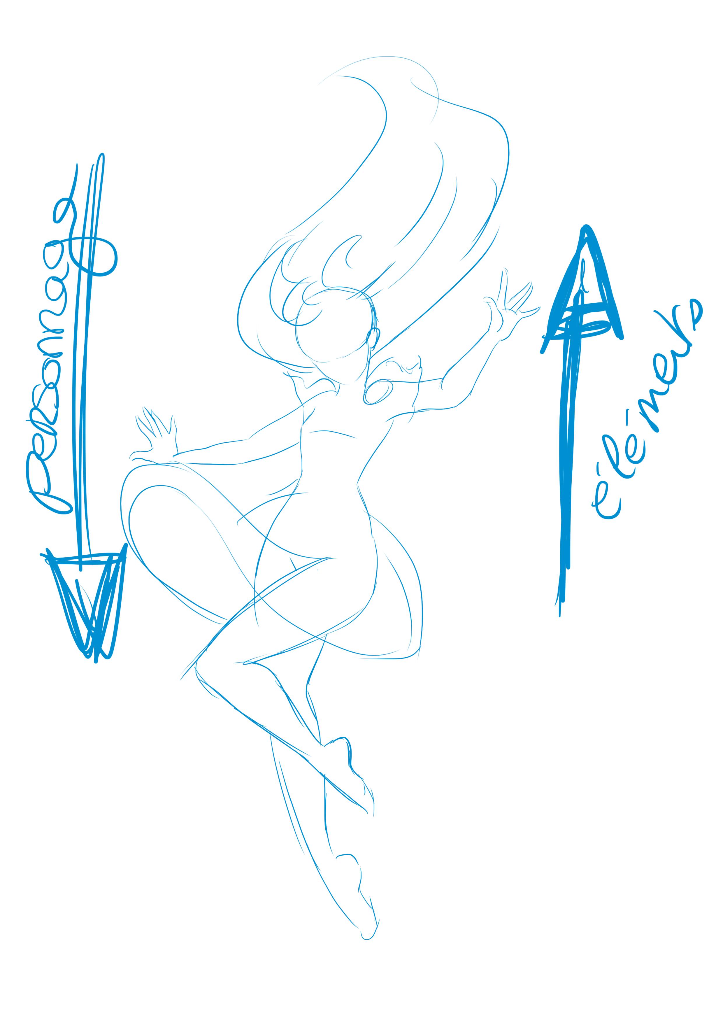 die Elemente einer fallenden Figur zeichnen 2