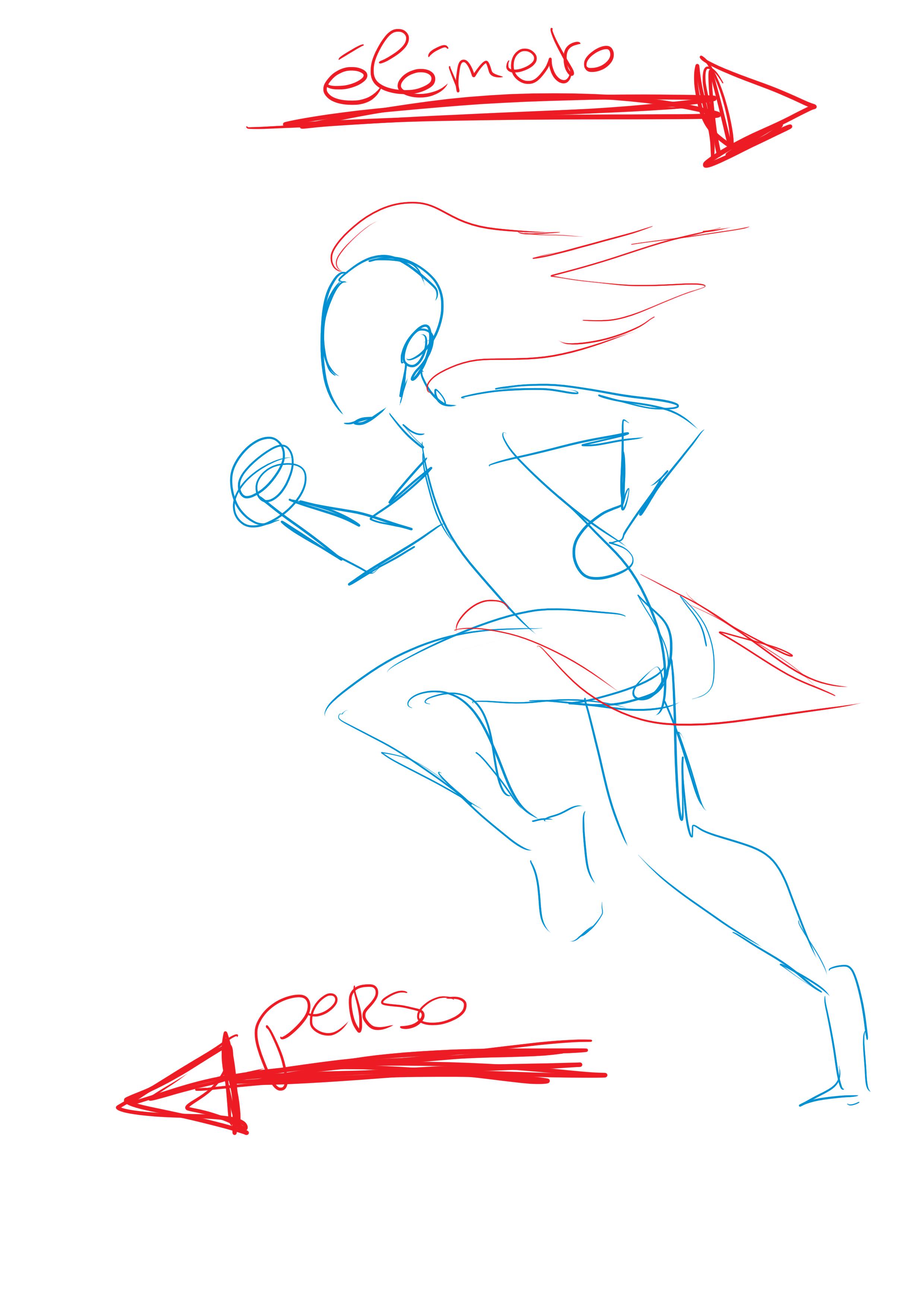 die Elemente einer laufenden Figur zeichnen 2