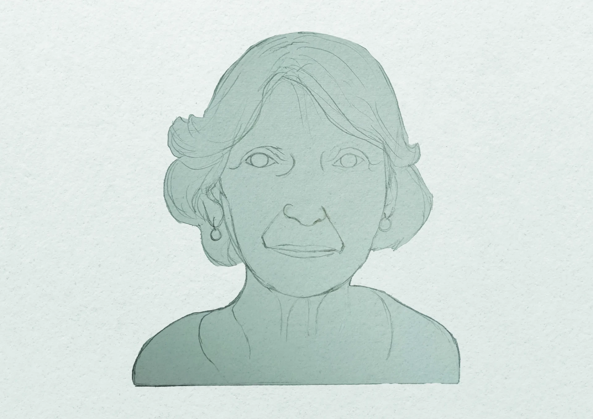 dessiner les cheveux d’une personne âgée