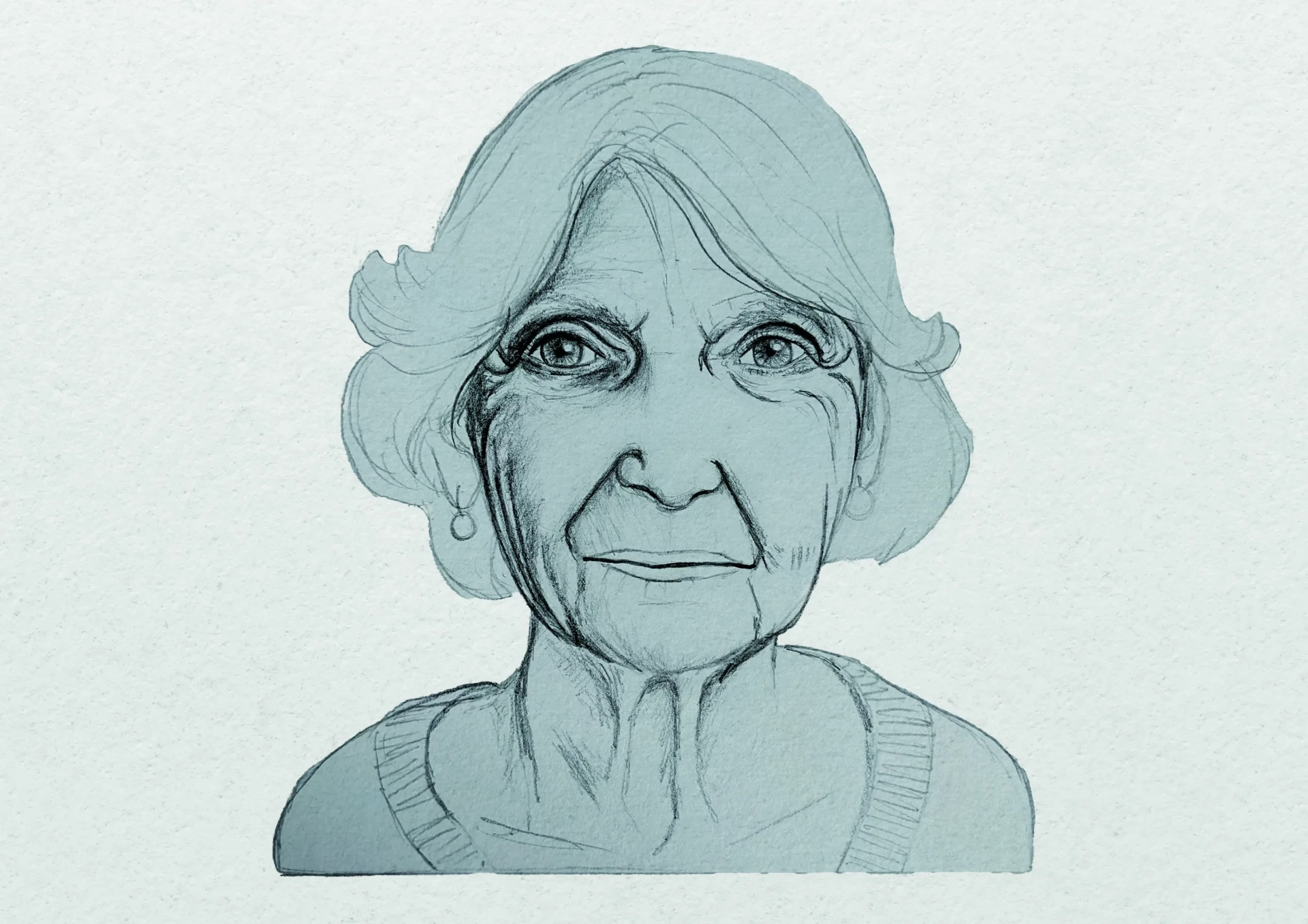 estomper son dessin de personne âgée