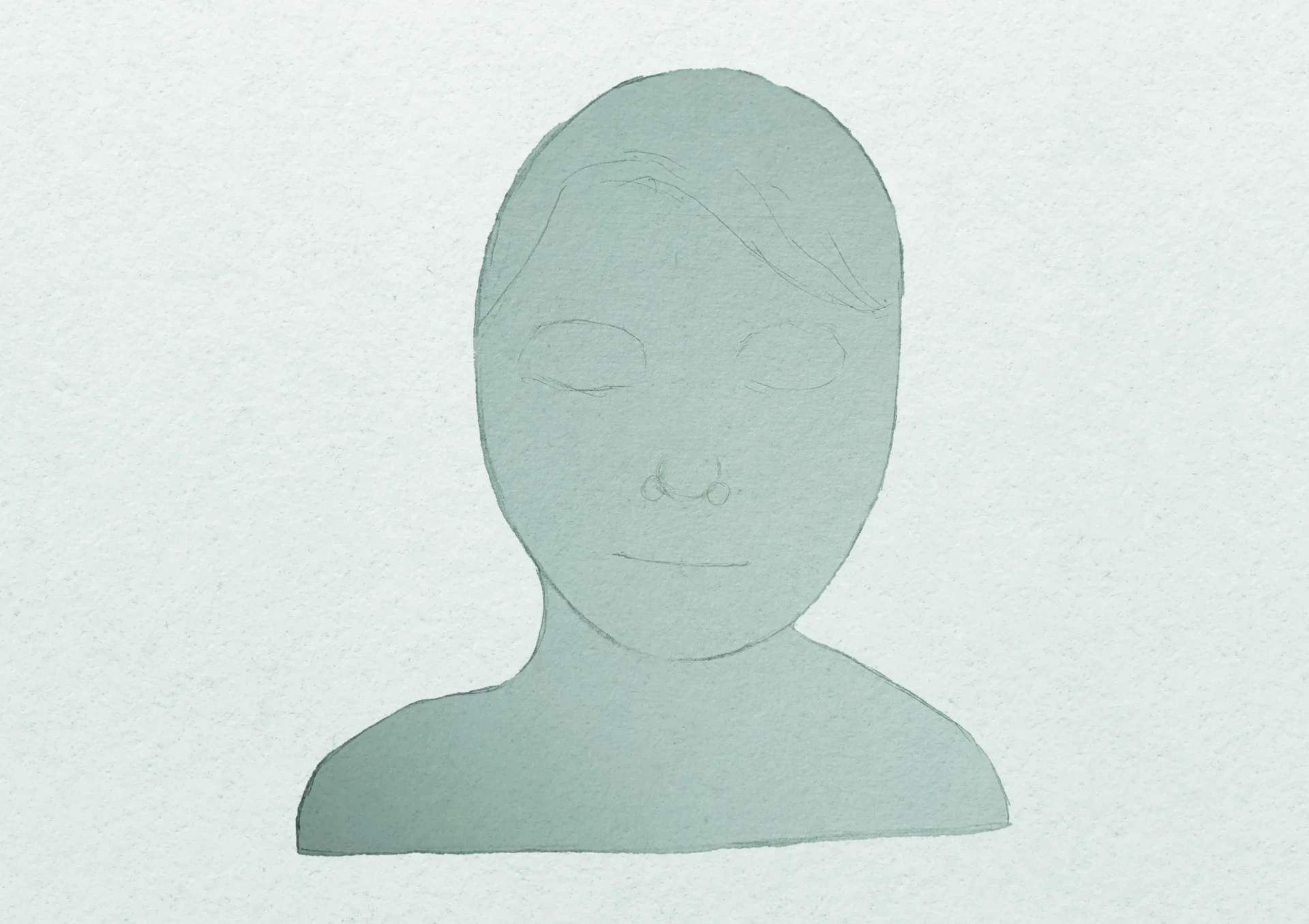 dessiner le nez d’une personne âgée