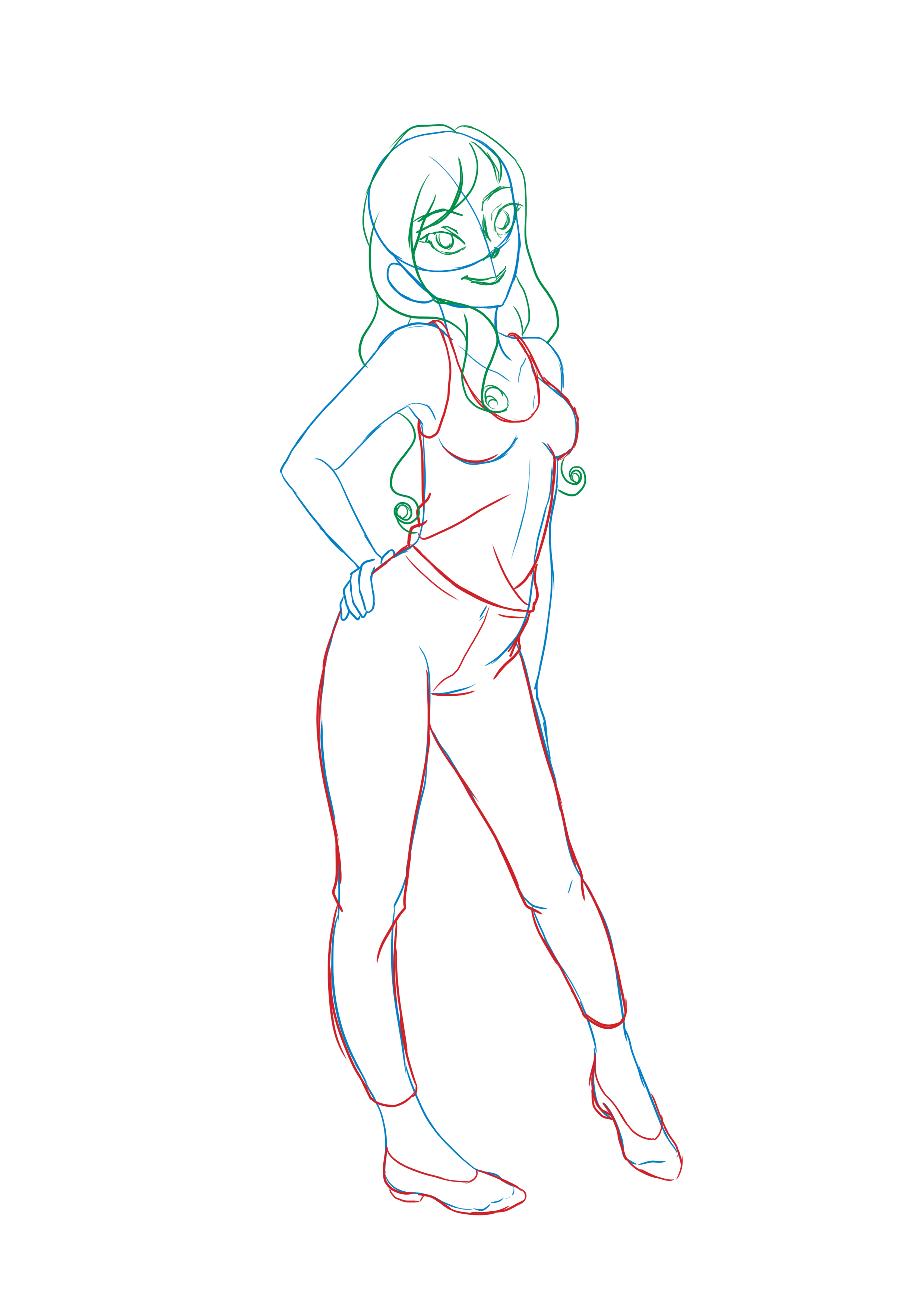 dessiner des cheveux d'un personnage