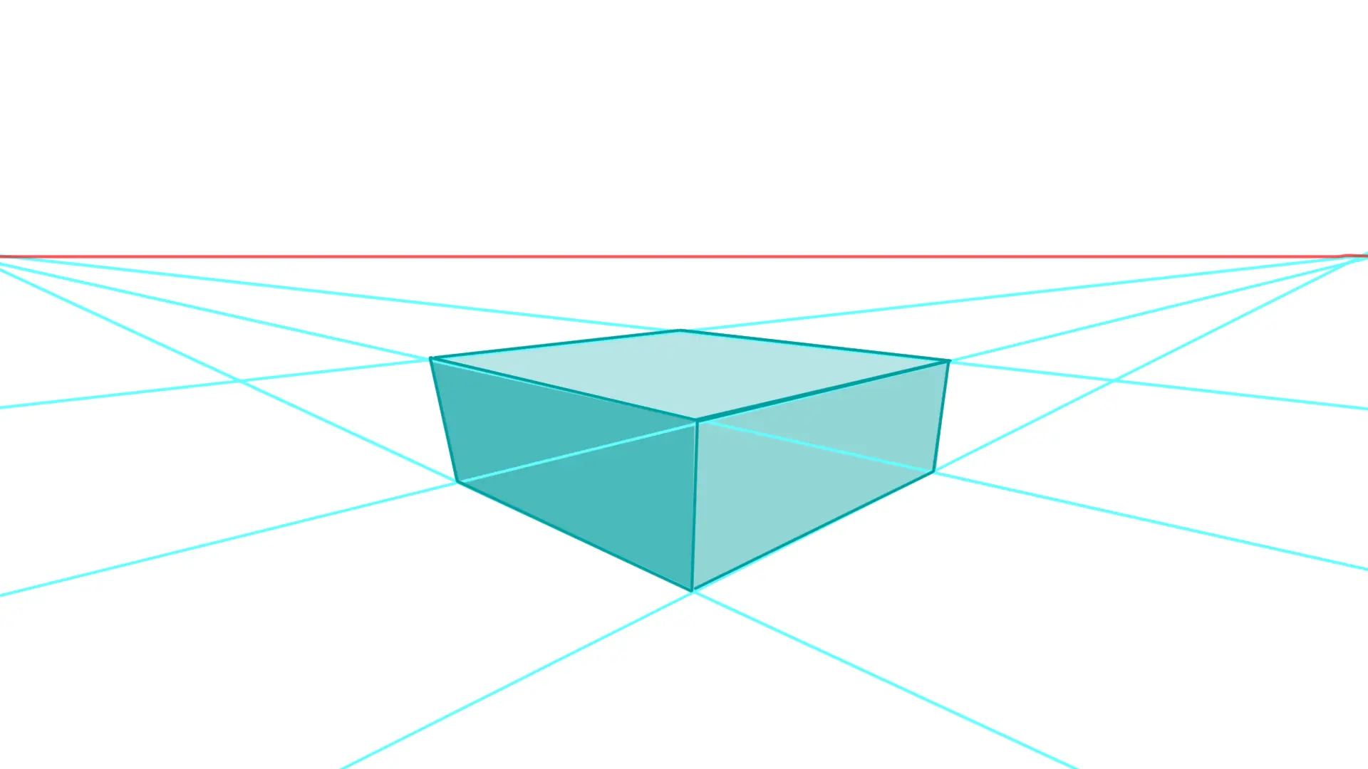 la perspective à deux points de fuite avec ligne d’horizon haute