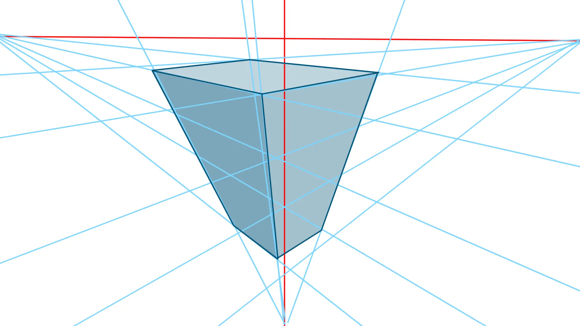 la perspective à trois points de fuite avec vue en hauteur